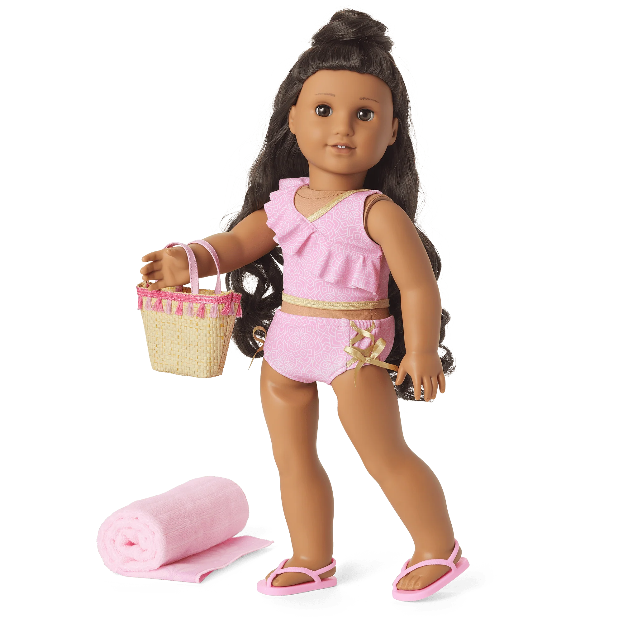 Rosy Resort Swimsuit for 18-inch Dolls