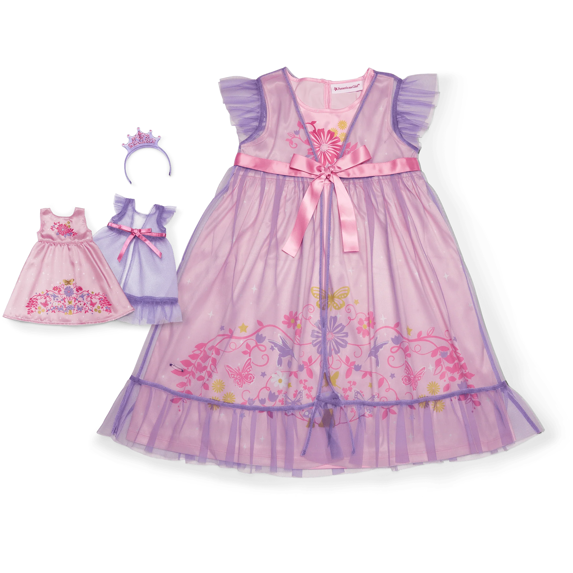 Royal Ruffles Nightie and Robe for Little Girls & WellieWishers™ Dolls 3 Royal Ruffles Nightie and Robe for Little Girls & WellieWishers™ Dolls