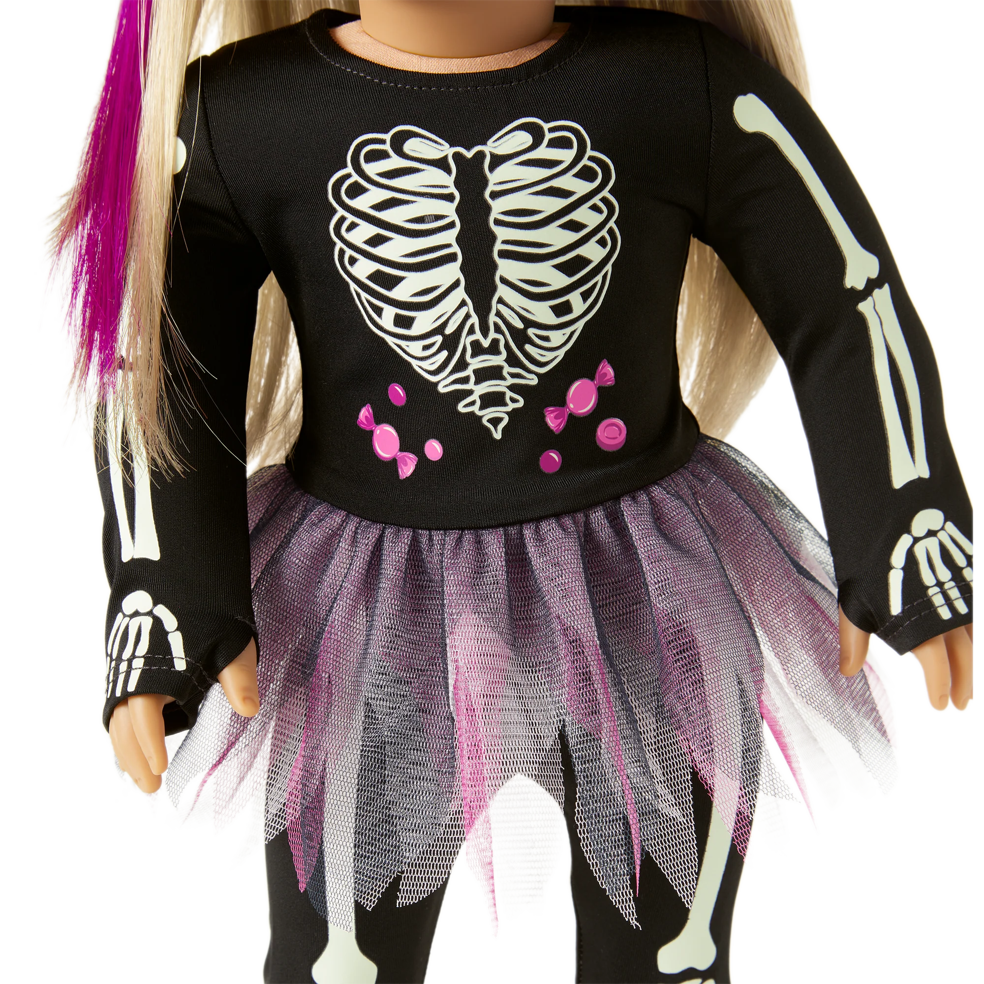 You Glow, Girl! Skeleton Costume for 18-inch Dolls 5 You Glow, Girl! Skeleton Costume for 18-inch Dolls