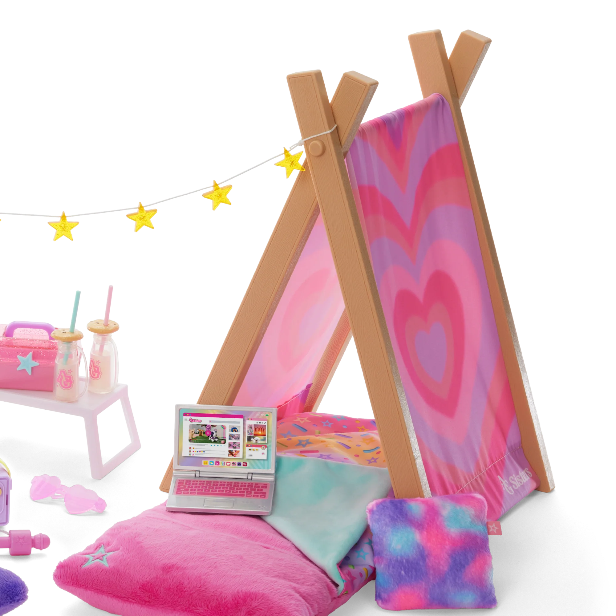 AG Sisters™ Glamping Girls Sleepover Set 5 AG Sisters™ Glamping Girls Sleepover Set