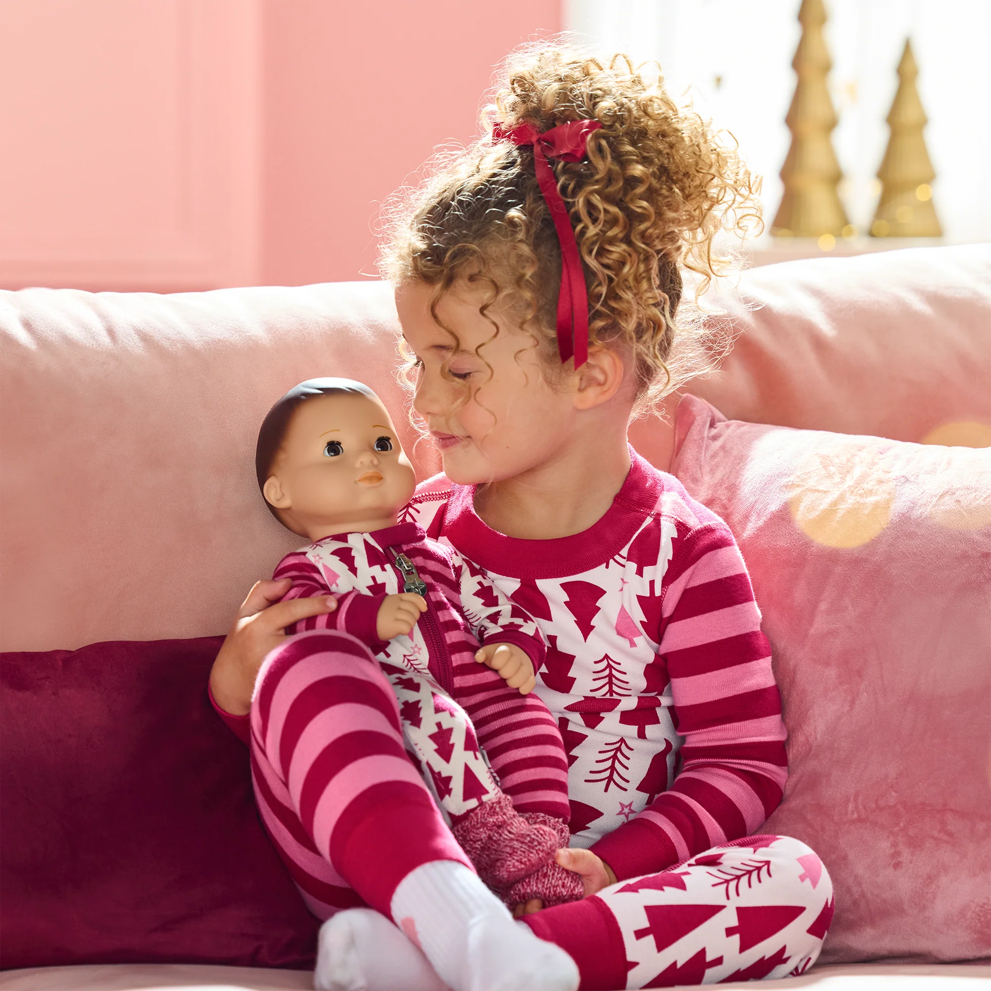 American Girl® x Hanna Andersson Holiday Treetops Pajamas for Little Girls & Bitty Baby® Dolls 54 American Girl® x Hanna Andersson Holiday Treetops Pajamas for Little Girls & Bitty Baby® Dolls