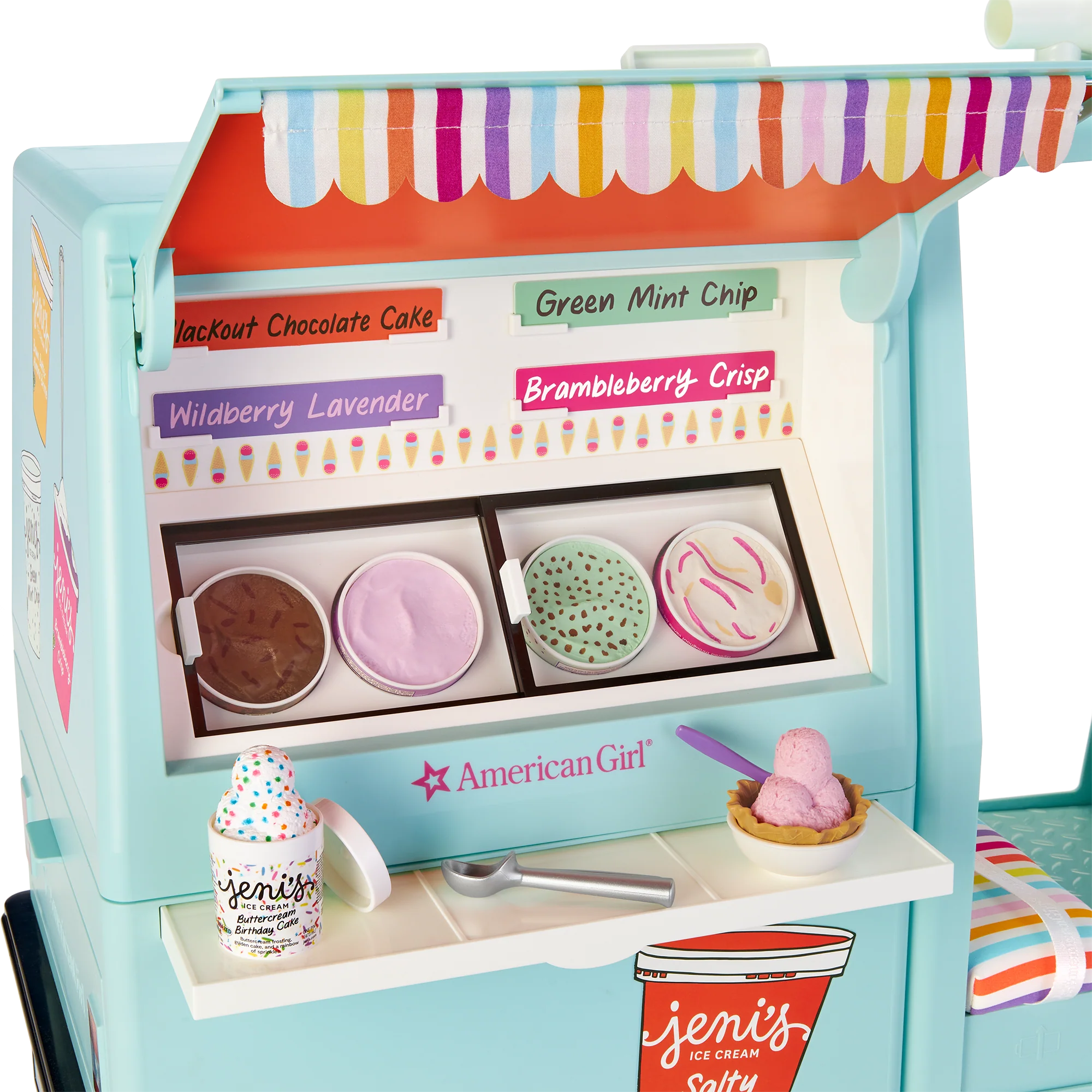 American Girl® x Jeni's Full of Flavor Ice Cream Truck for 18-inch Dolls 6 American Girl® x Jeni's Full of Flavor Ice Cream Truck for 18-inch Dolls