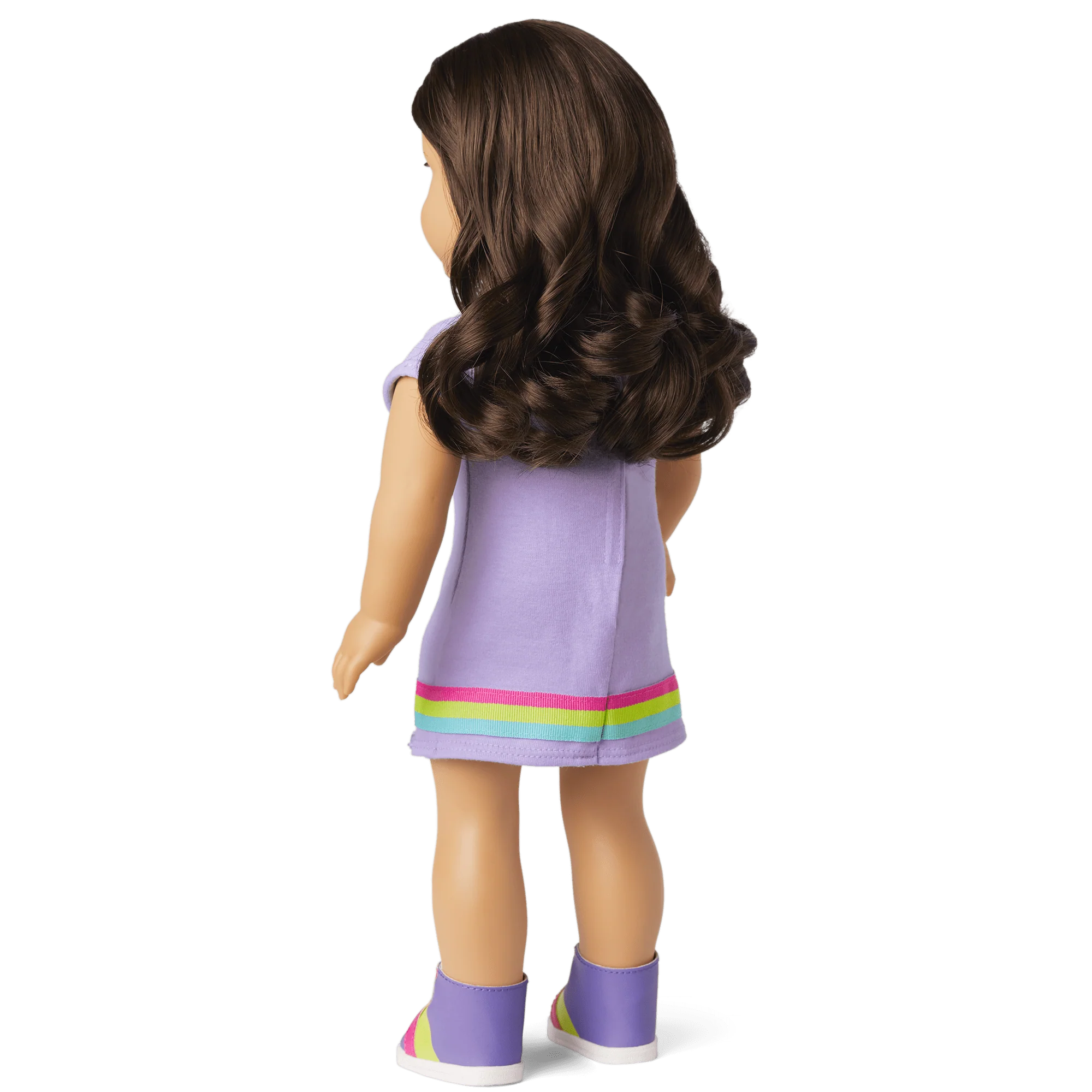 Truly Me™ 18-inch Doll #121 with curly dark-brown hair