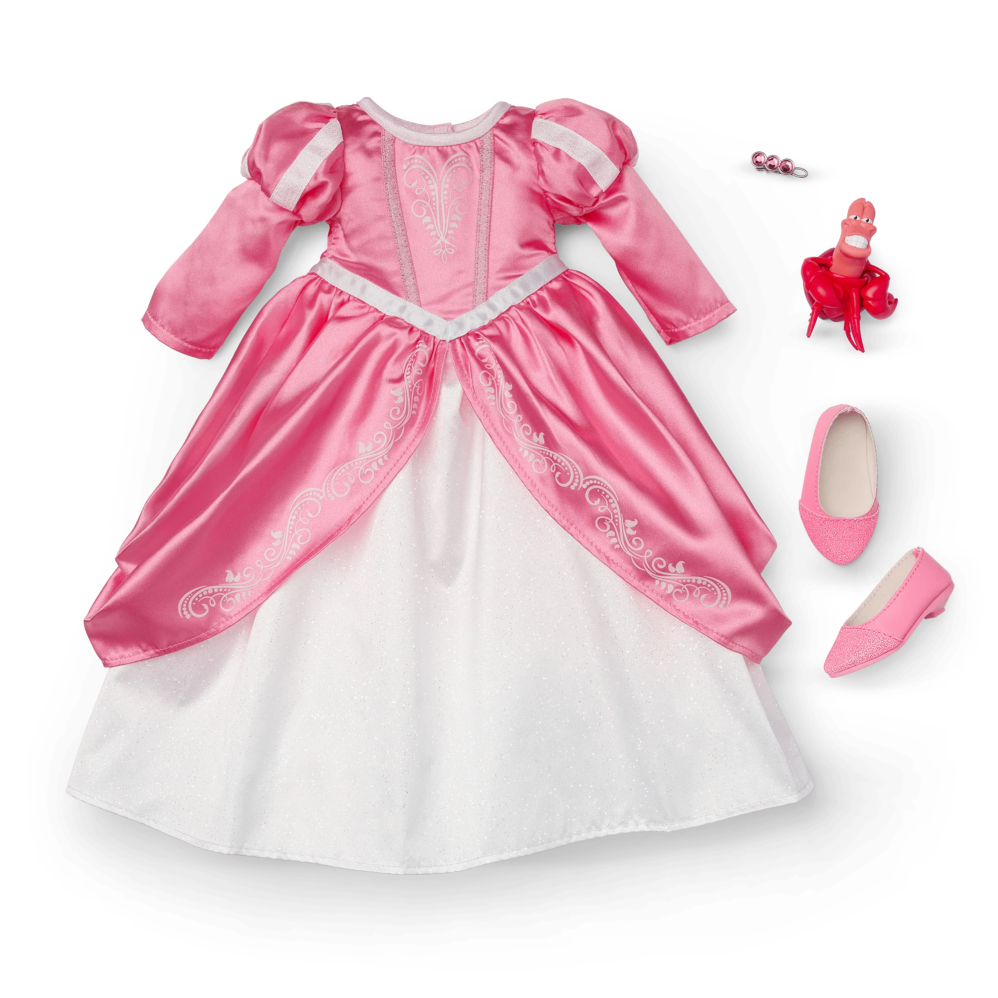 American Girl® Disney Princess Ariel Castle Ball Gown, Sebastian & Accessories for 18-inch Dolls