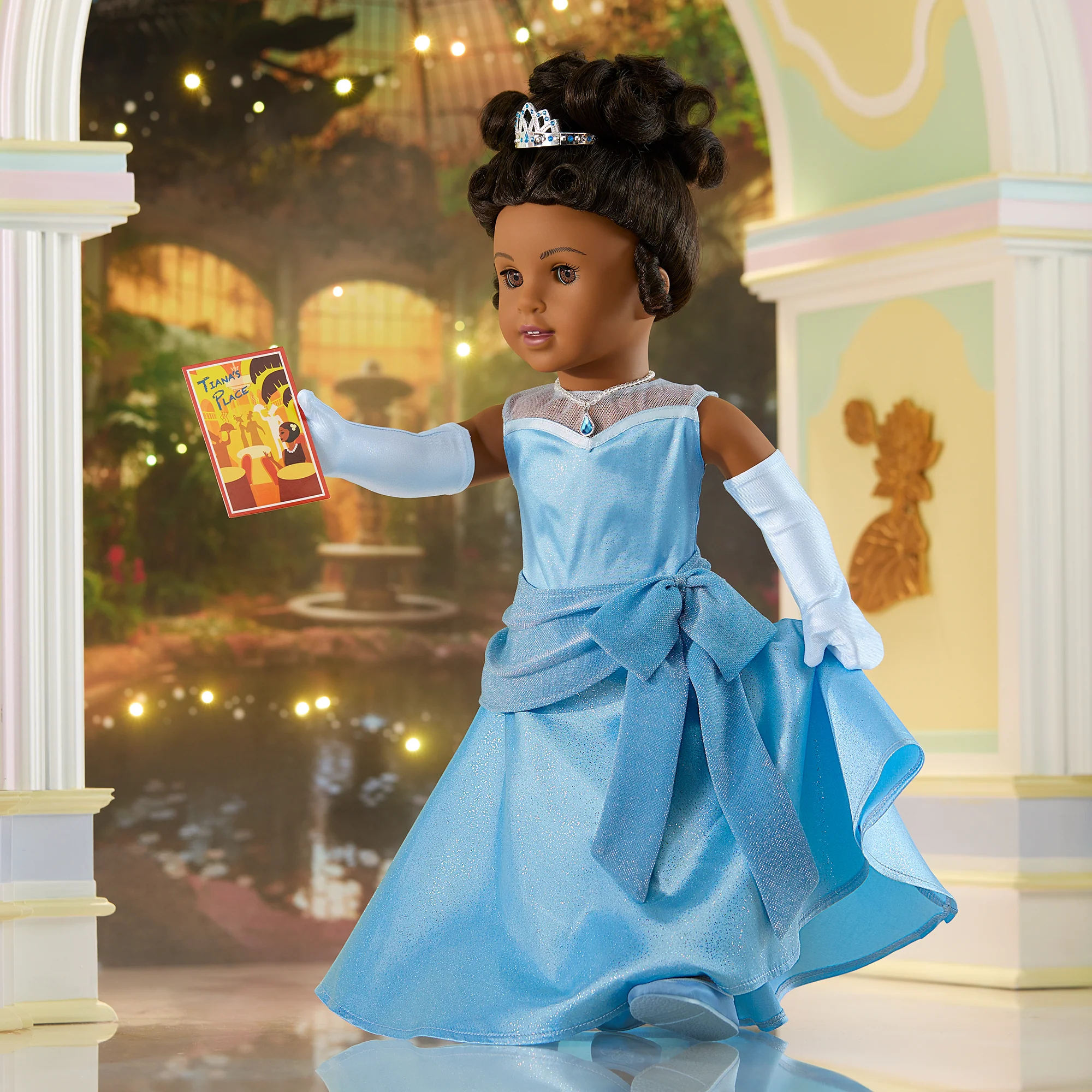 American Girl® Disney Princess Tiana Evening Star Dress & Accessories for 18-inch Dolls 10 American Girl® Disney Princess Tiana Evening Star Dress & Accessories for 18-inch Dolls