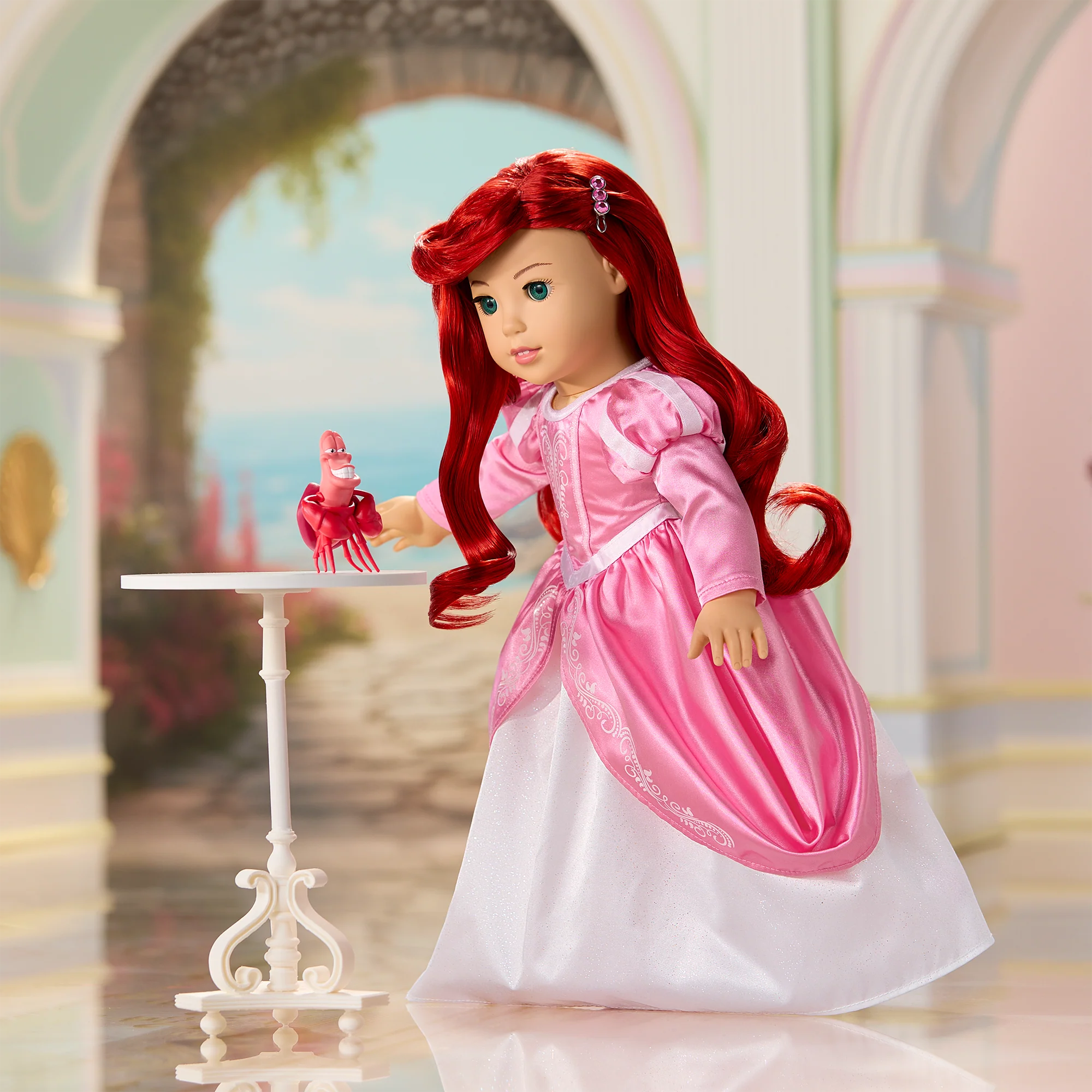 American Girl® Disney Princess Ariel Castle Ball Gown, Sebastian & Accessories for 18-inch Dolls 10 American Girl® Disney Princess Ariel Castle Ball Gown, Sebastian & Accessories for 18-inch Dolls