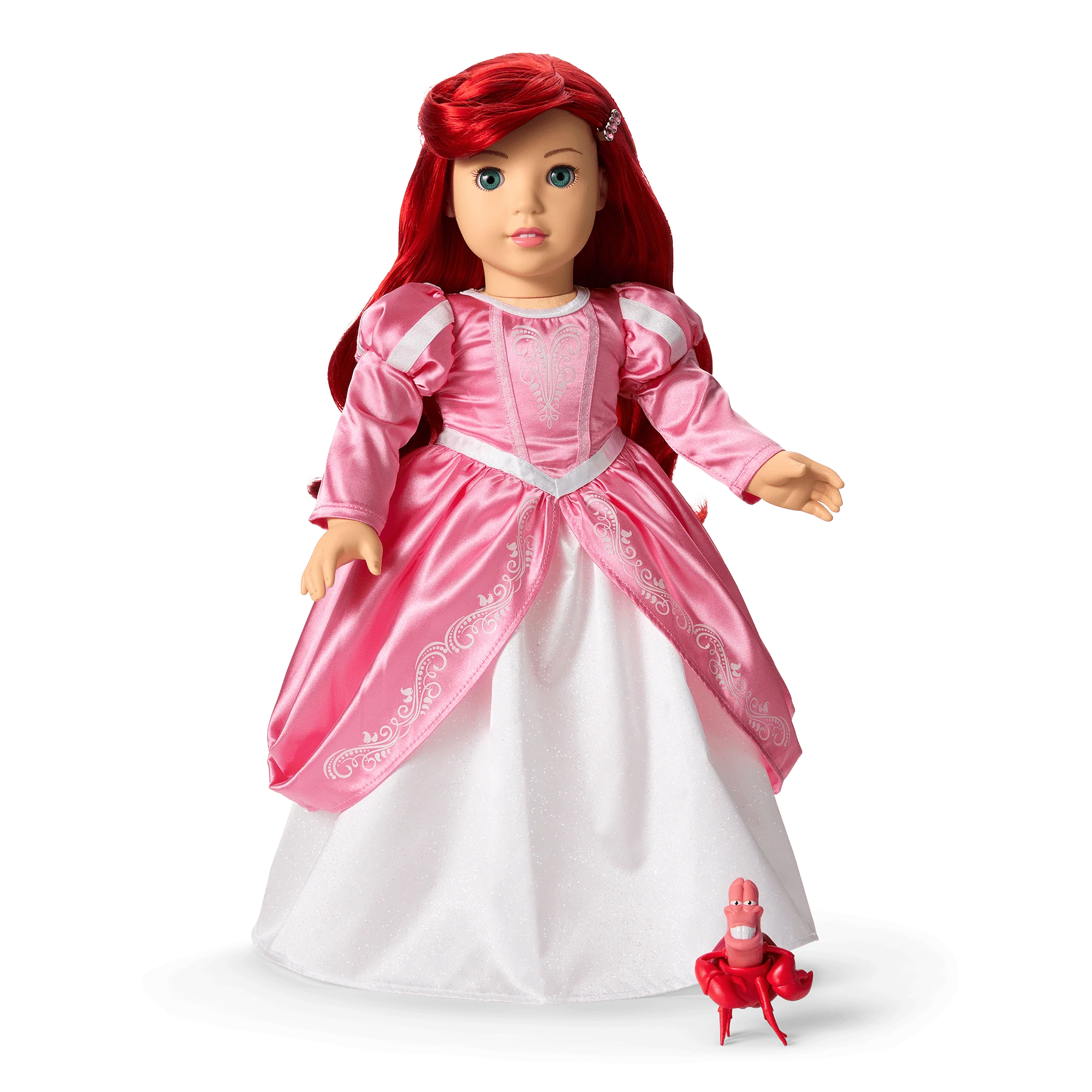American Girl® Disney Princess Ariel Castle Ball Gown, Sebastian & Accessories for 18-inch Dolls