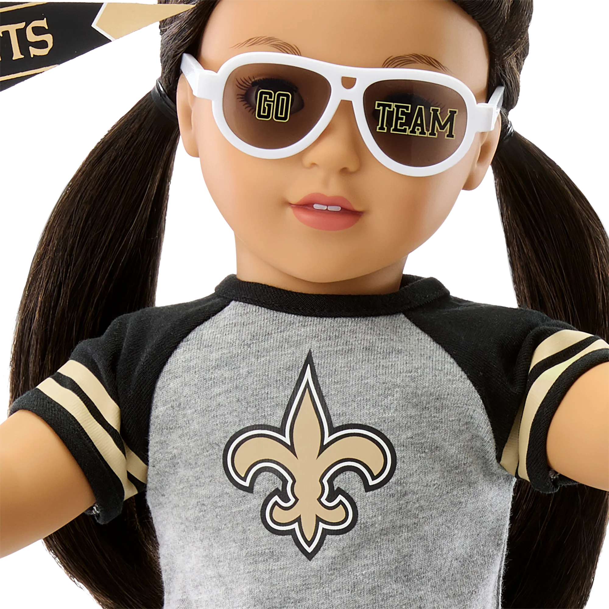 American Girl® x NFL New Orleans Saints Fan Outfit & Accessories for 18-inch Dolls 4 American Girl® x NFL New Orleans Saints Fan Outfit & Accessories for 18-inch Dolls