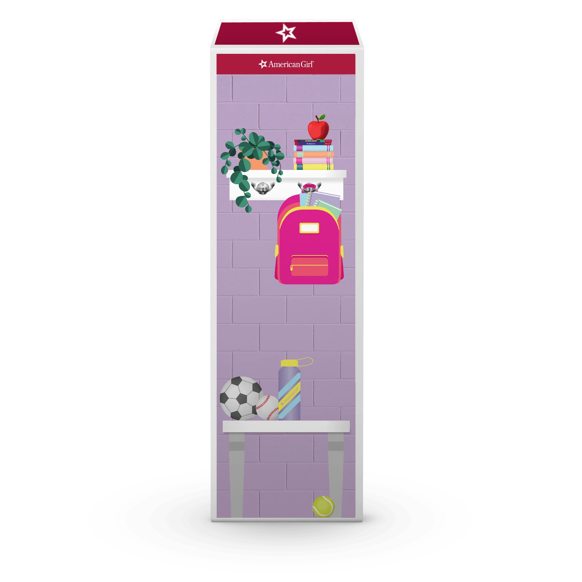 Colorful Cubbies Locker Set for 18-inch Dolls