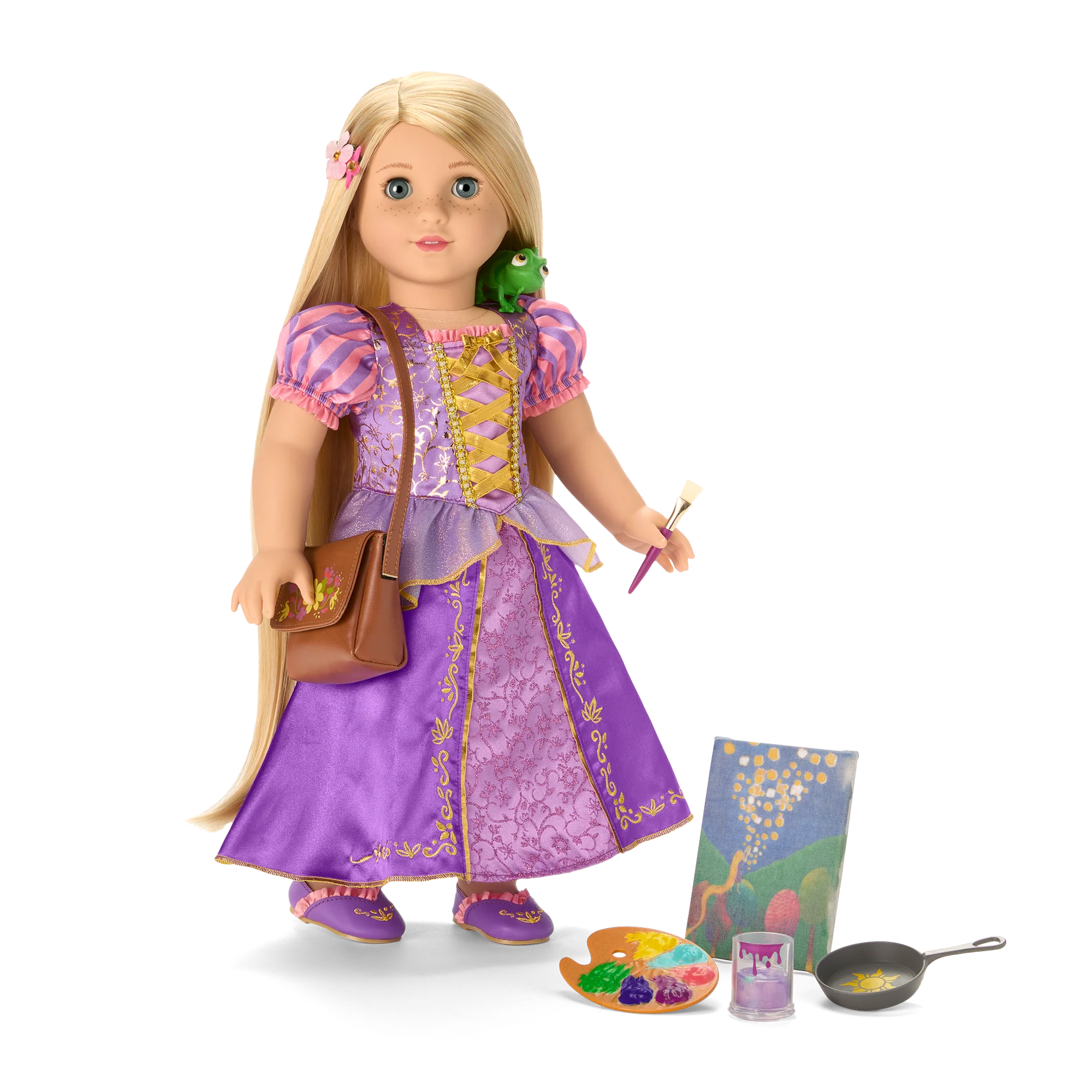 American Girl® Disney Princess Rapunzel Painting Accessories & Pascal for 18-inch Dolls