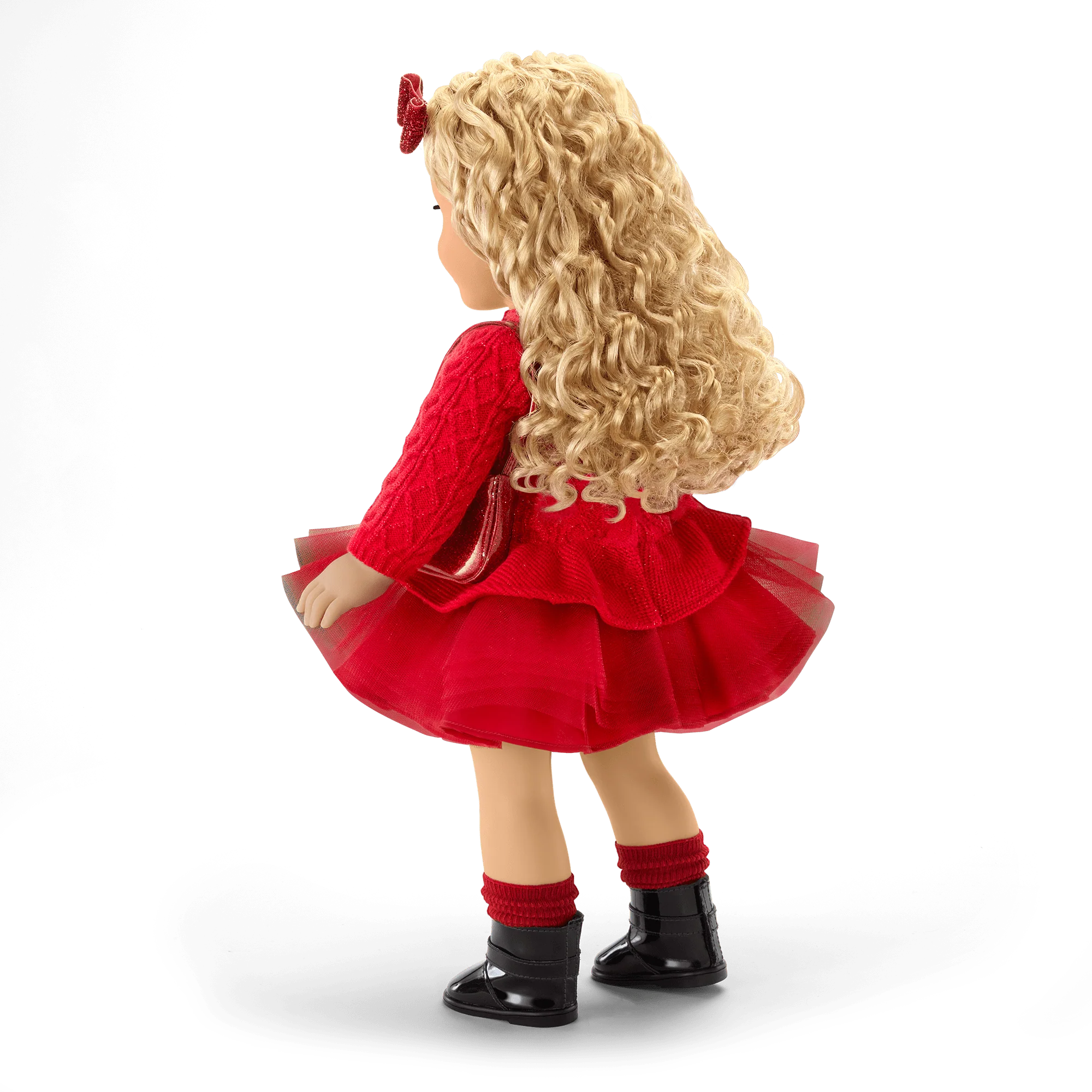 American Girl® x Something Navy Crimson Sparkle Sweater Dress for 18-inch Dolls