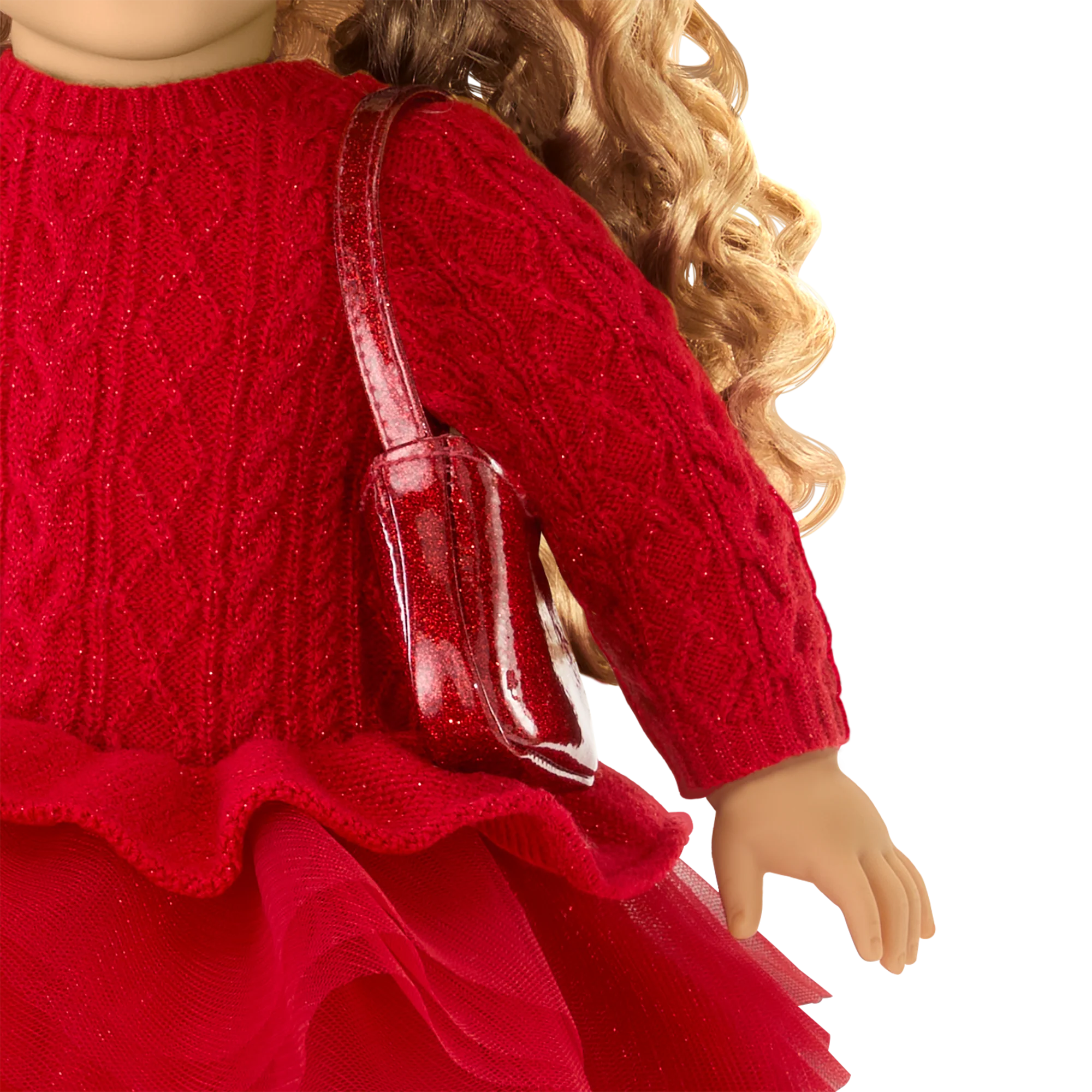 American Girl® x Something Navy Crimson Sparkle Sweater Dress for 18-inch Dolls