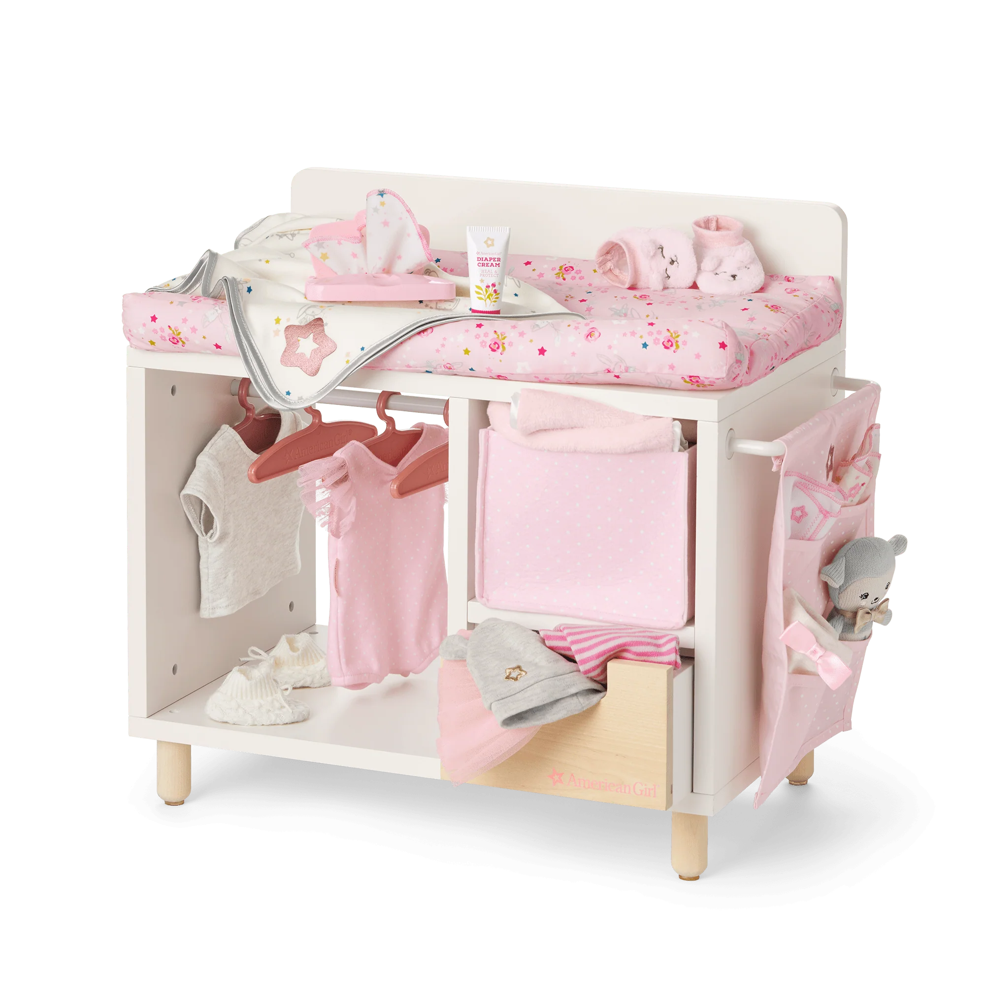 Dots & Blooms Changing Table with Storage