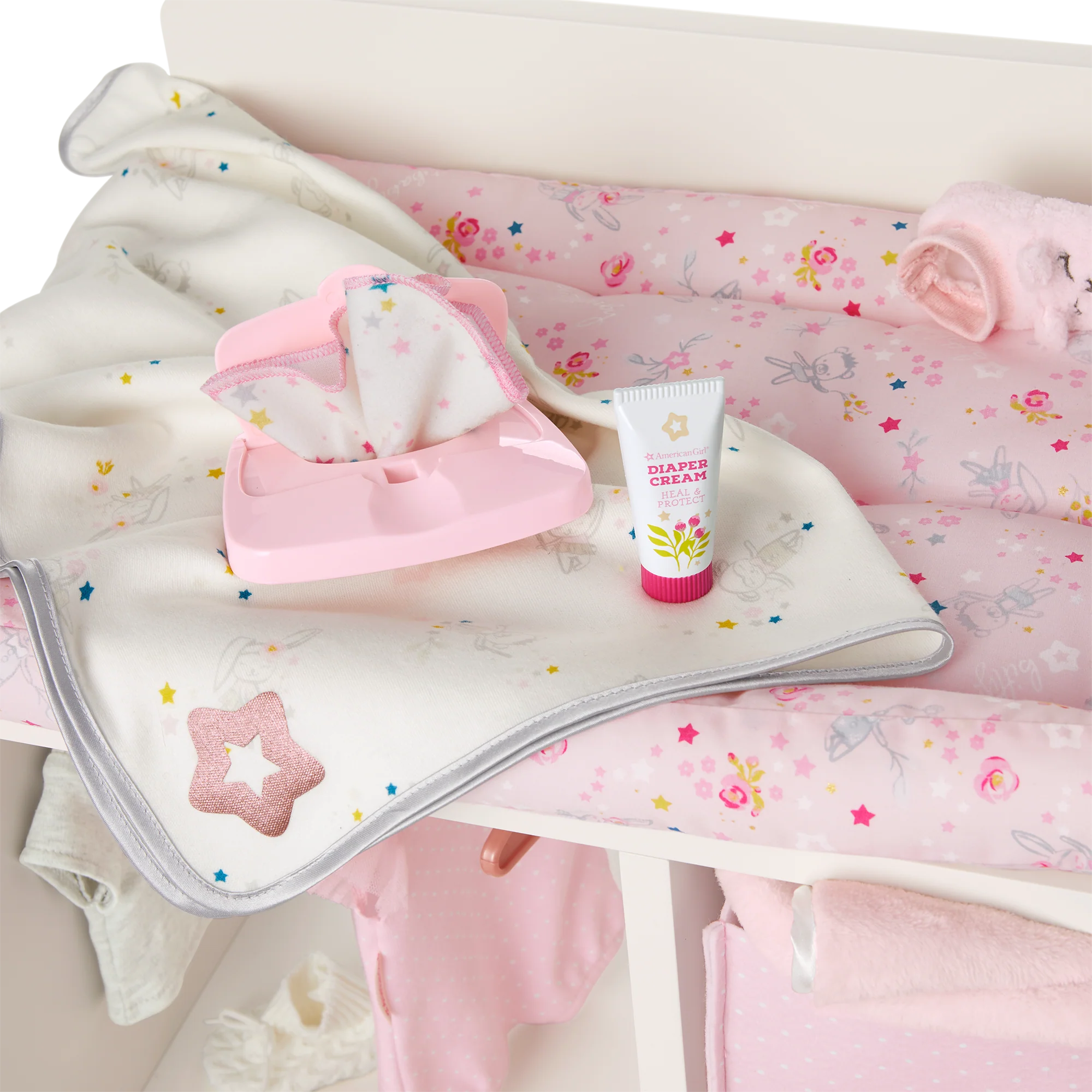 Dots & Blooms Changing Table with Storage 6 Dots & Blooms Changing Table with Storage