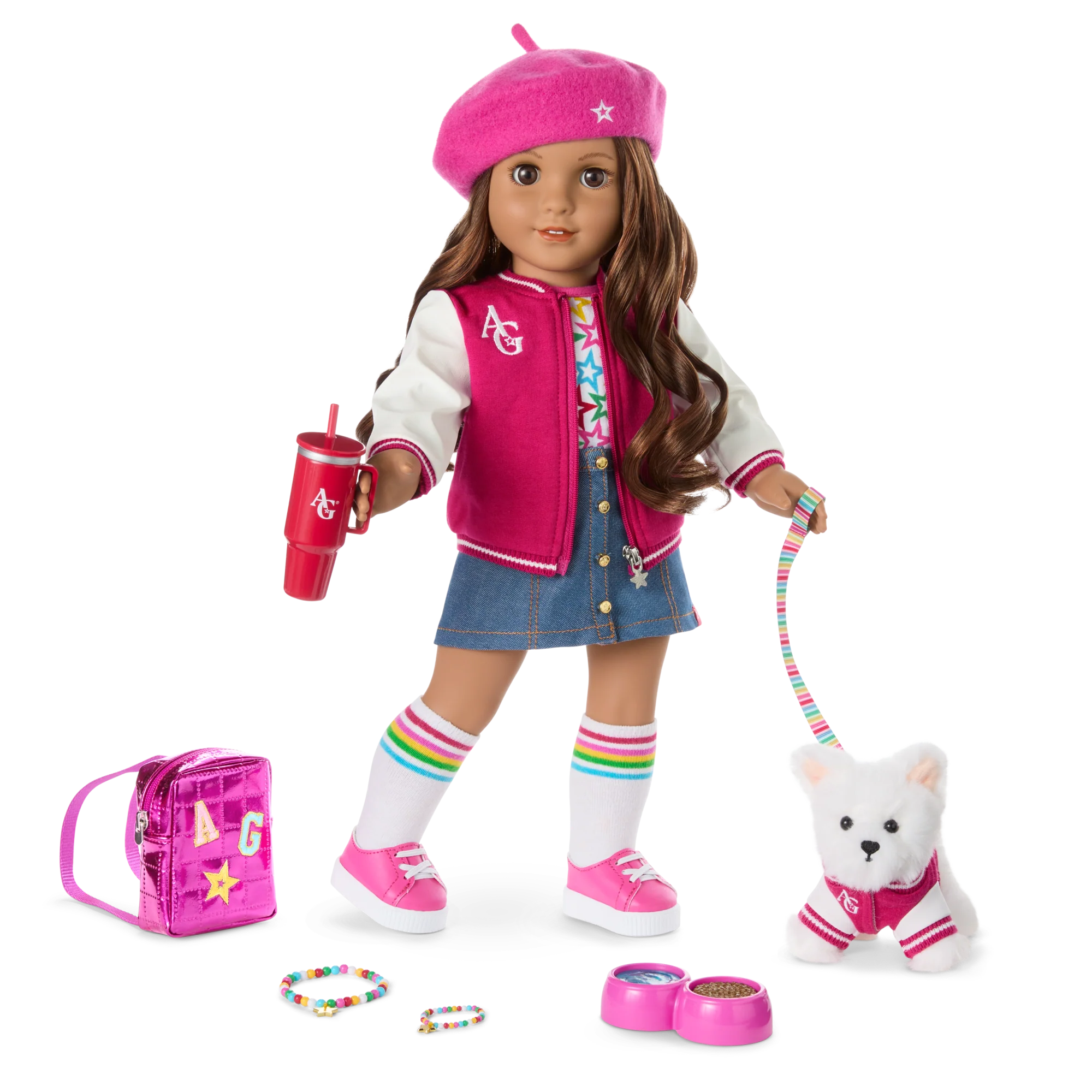 Truly Me™ 18-inch Doll #117, Puppy, Mini Backpack & Accessories AG™ Star Squad Bundle