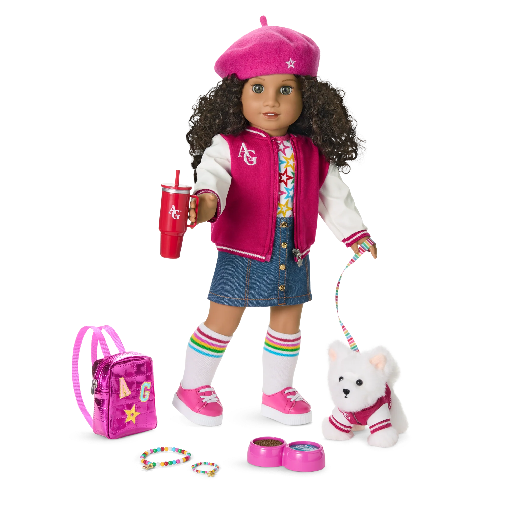 Truly Me™ 18-inch Doll #132, Puppy, Mini Backpack & Accessories AG™ Star Squad Bundle