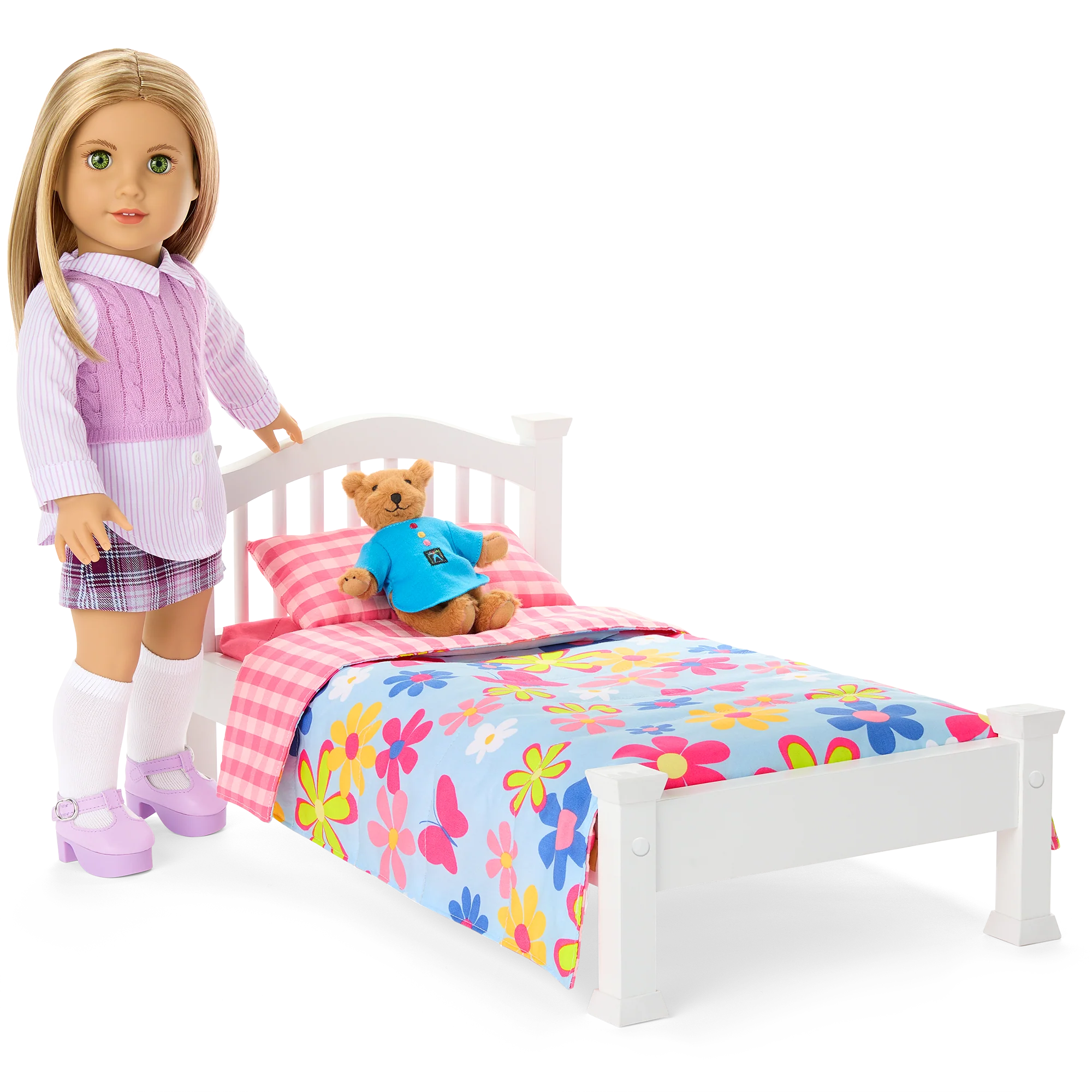 Isabel’s™ Bed & Floral Dreams Bedding Set for 18-inch Dolls (Historical Characters)
