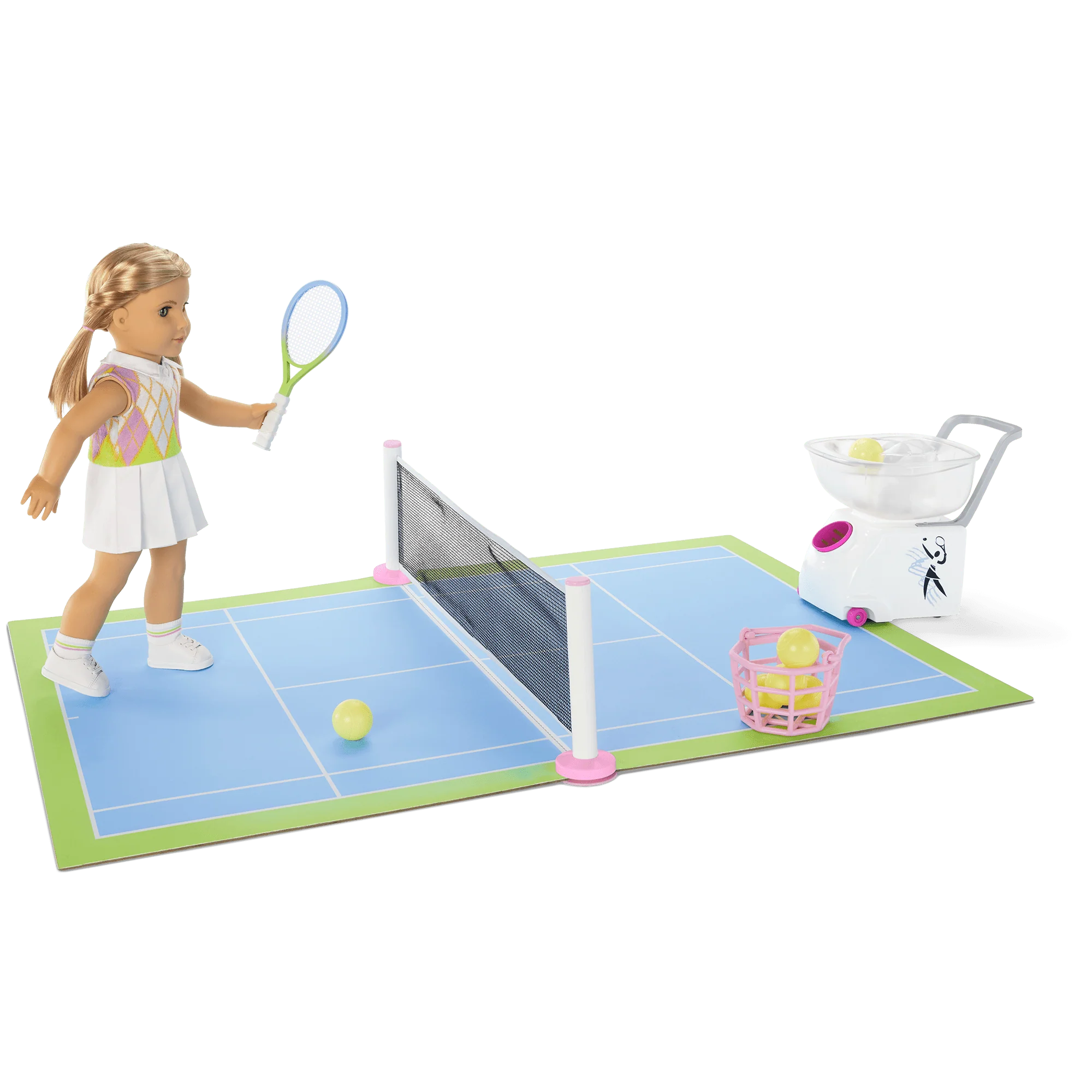 Isabel™ & Nicki's™ 2-in-1 Tennis Court & Skate Spot for 18-inch Dolls (Historical Characters)