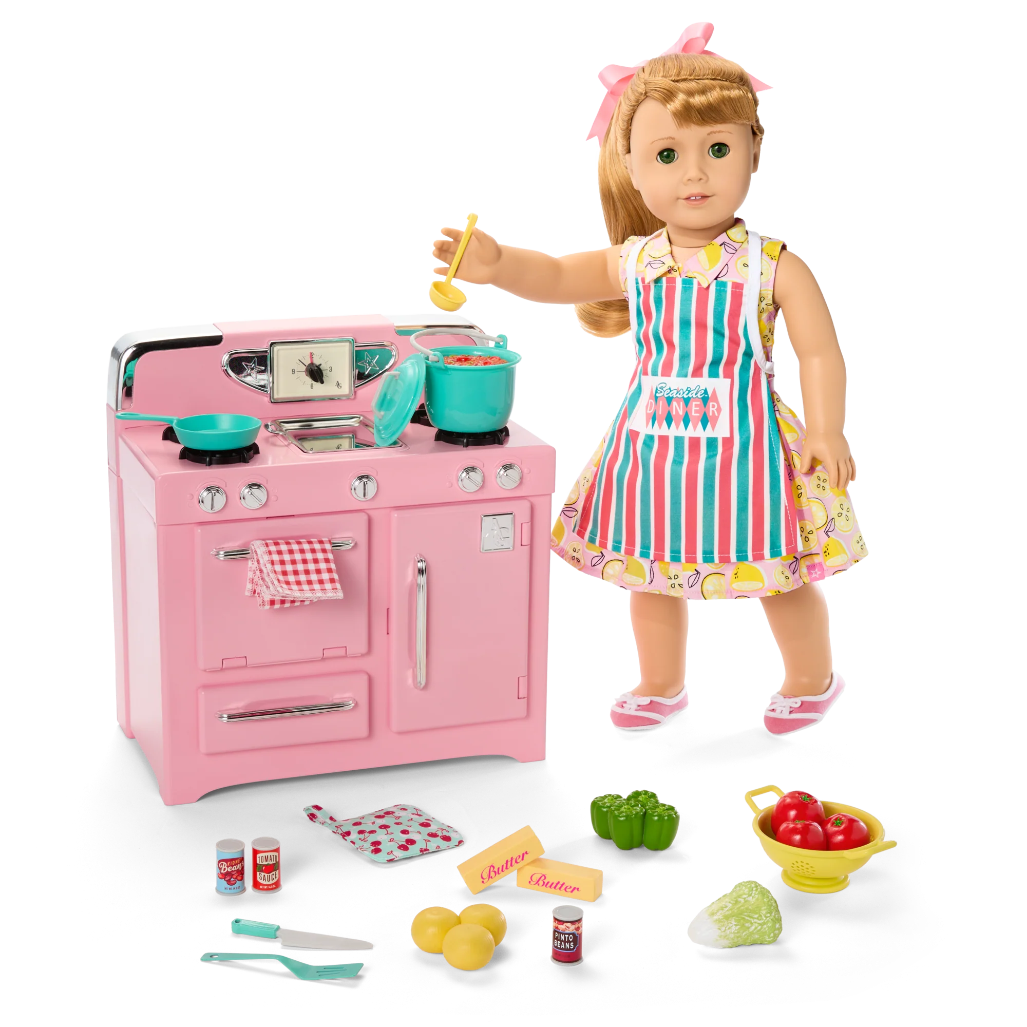 Maryellen’s™ Vintage Stove & Accessories for 18-inch Dolls (Historical Characters)