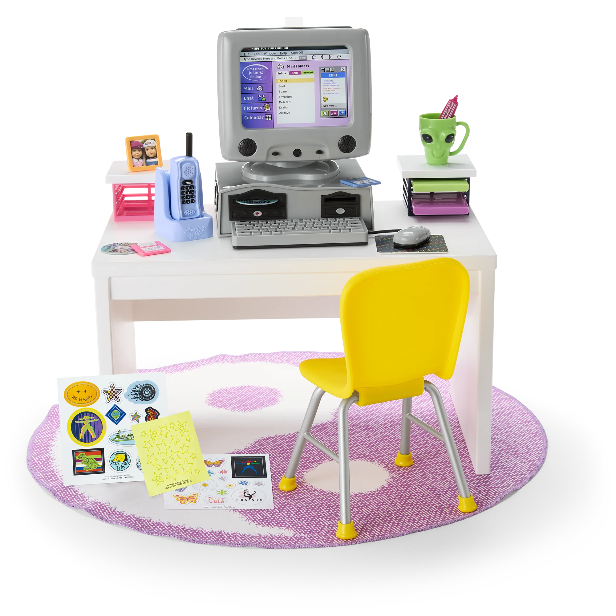Isabel™ & Nicki’s™ Computer & Desk Set for 18-inch Dolls (Historical Characters)