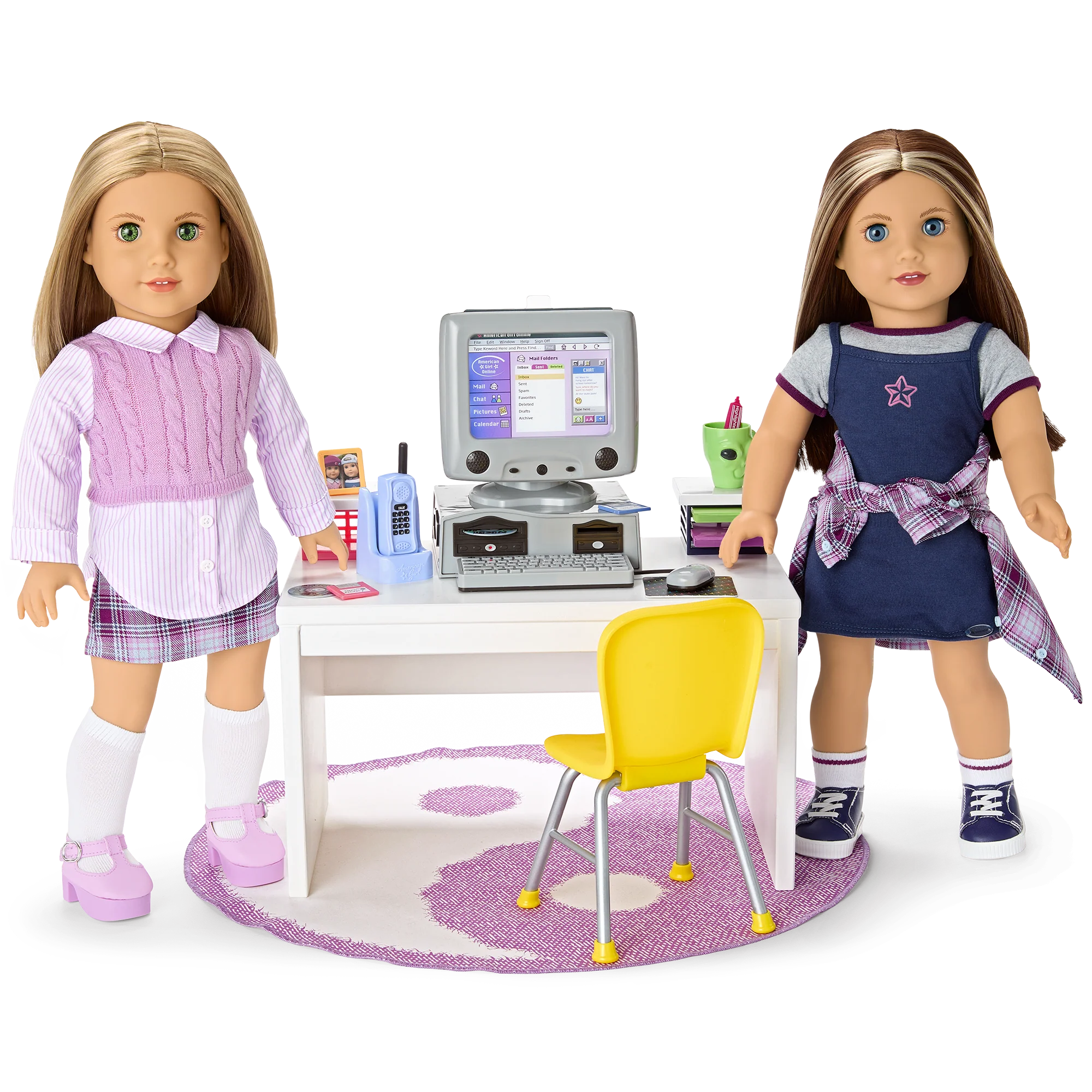 Isabel™ & Nicki’s™ Computer & Desk Set for 18-inch Dolls (Historical Characters)