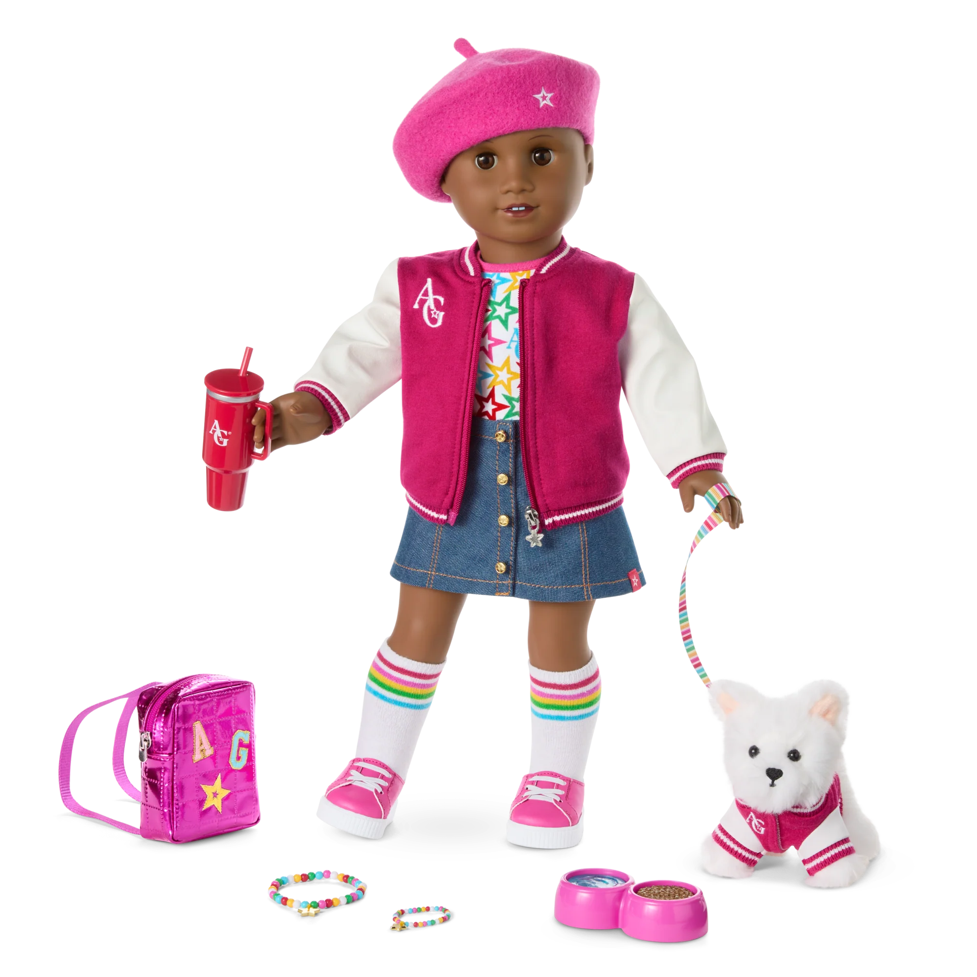Truly Me™ 18-inch Doll #114, Puppy, Mini Backpack & Accessories AG™ Star Squad Bundle