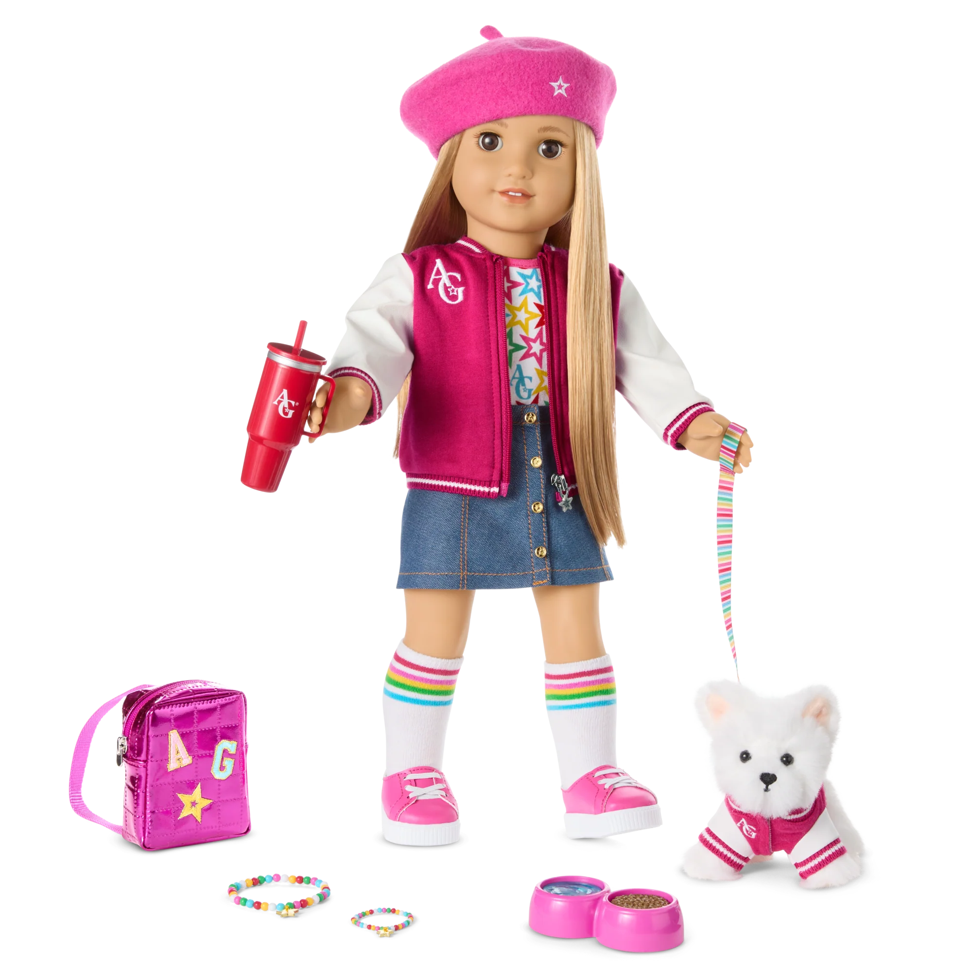 Truly Me™ 18-inch Doll #131, Puppy, Mini Backpack & Accessories AG™ Star Squad Bundle