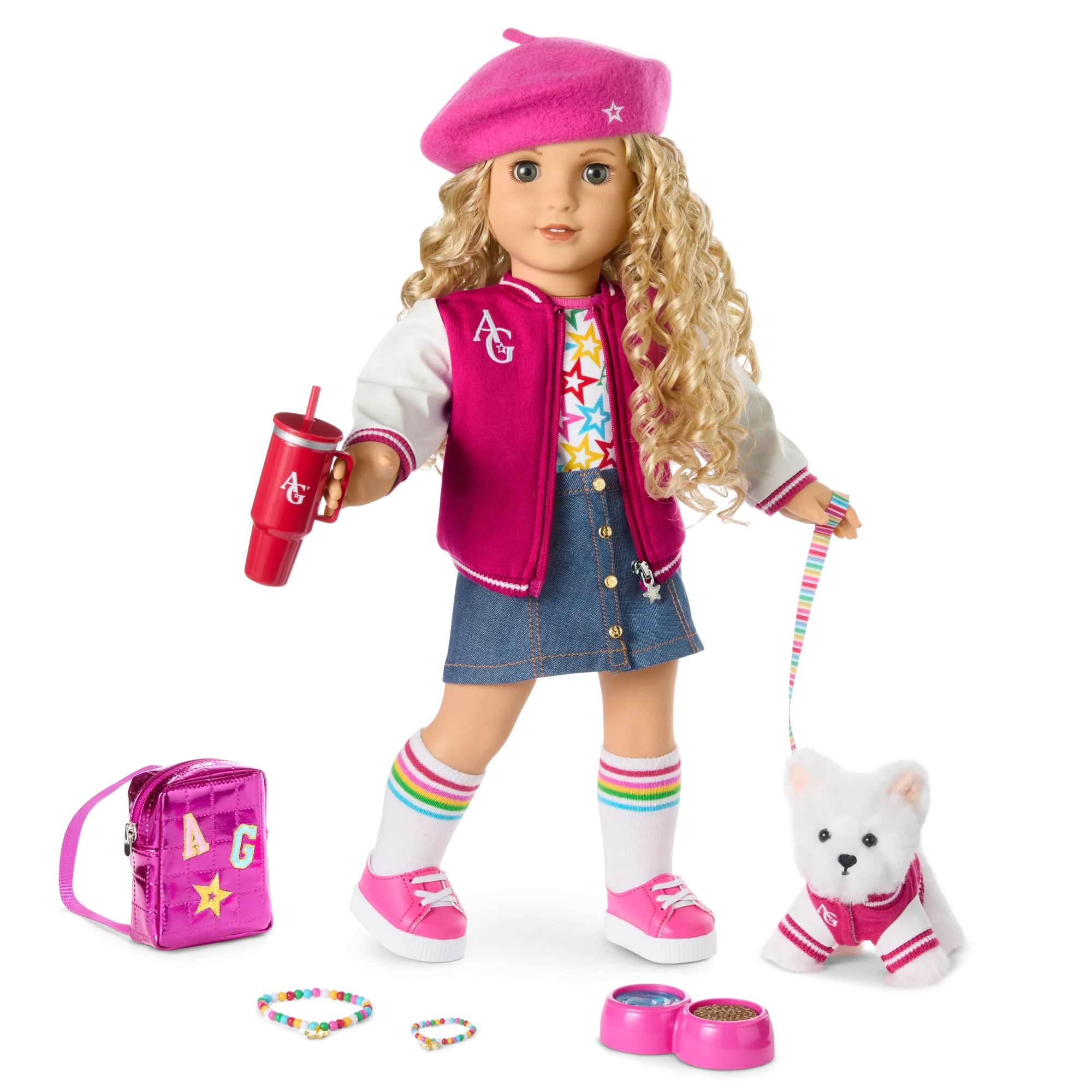 Truly Me™ 18-inch Doll #115, Puppy, Mini Backpack & Accessories AG™ Star Squad Bundle