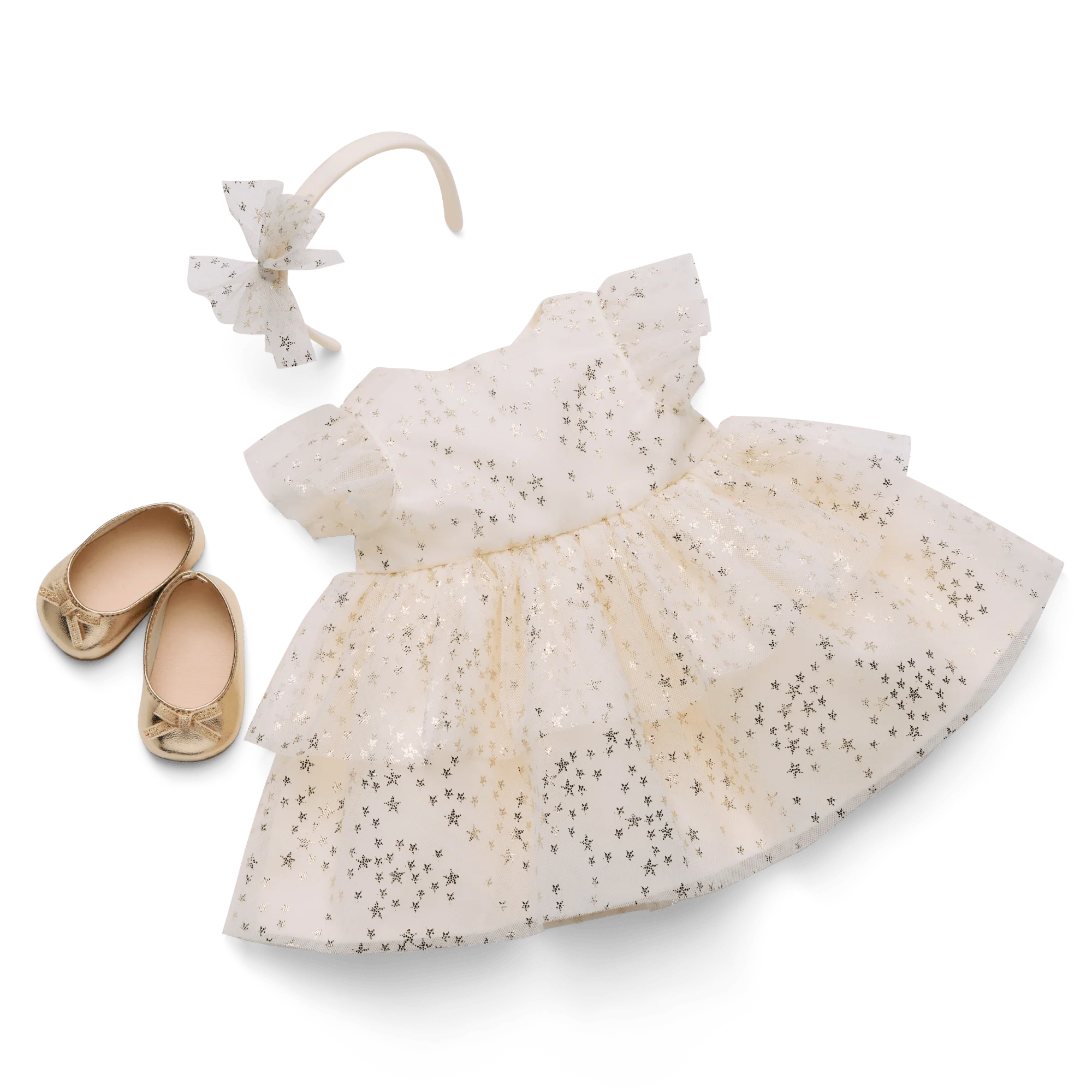 American Girl® x Janie and Jack Sparkly Cream Celebration Dress for Little Girls & Bitty Baby® Dolls