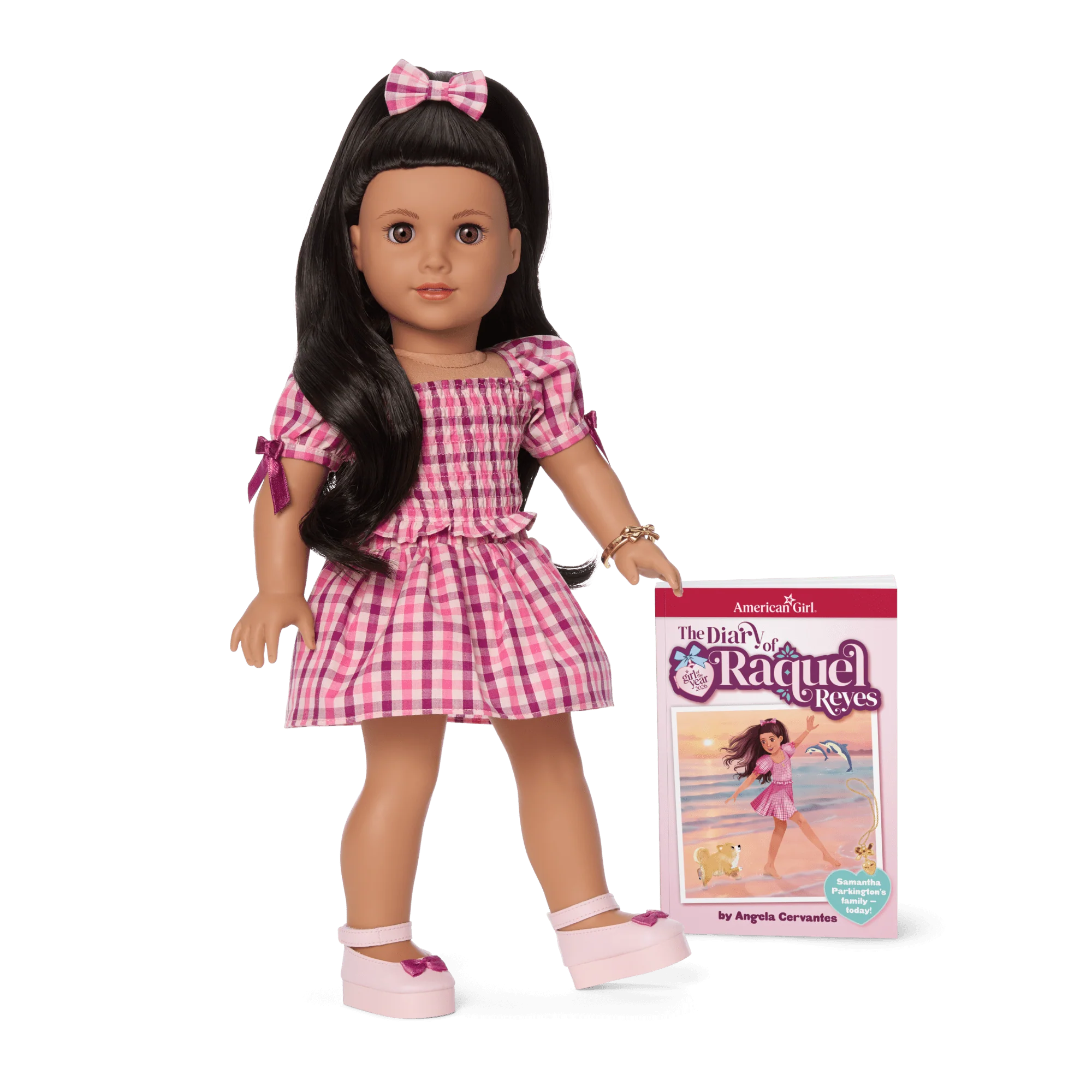 Raquel’s™ Gingham Ruffle Outfit for Girls & 18-inch Dolls + Raquel Doll (Girl of the Year™ 2026)
