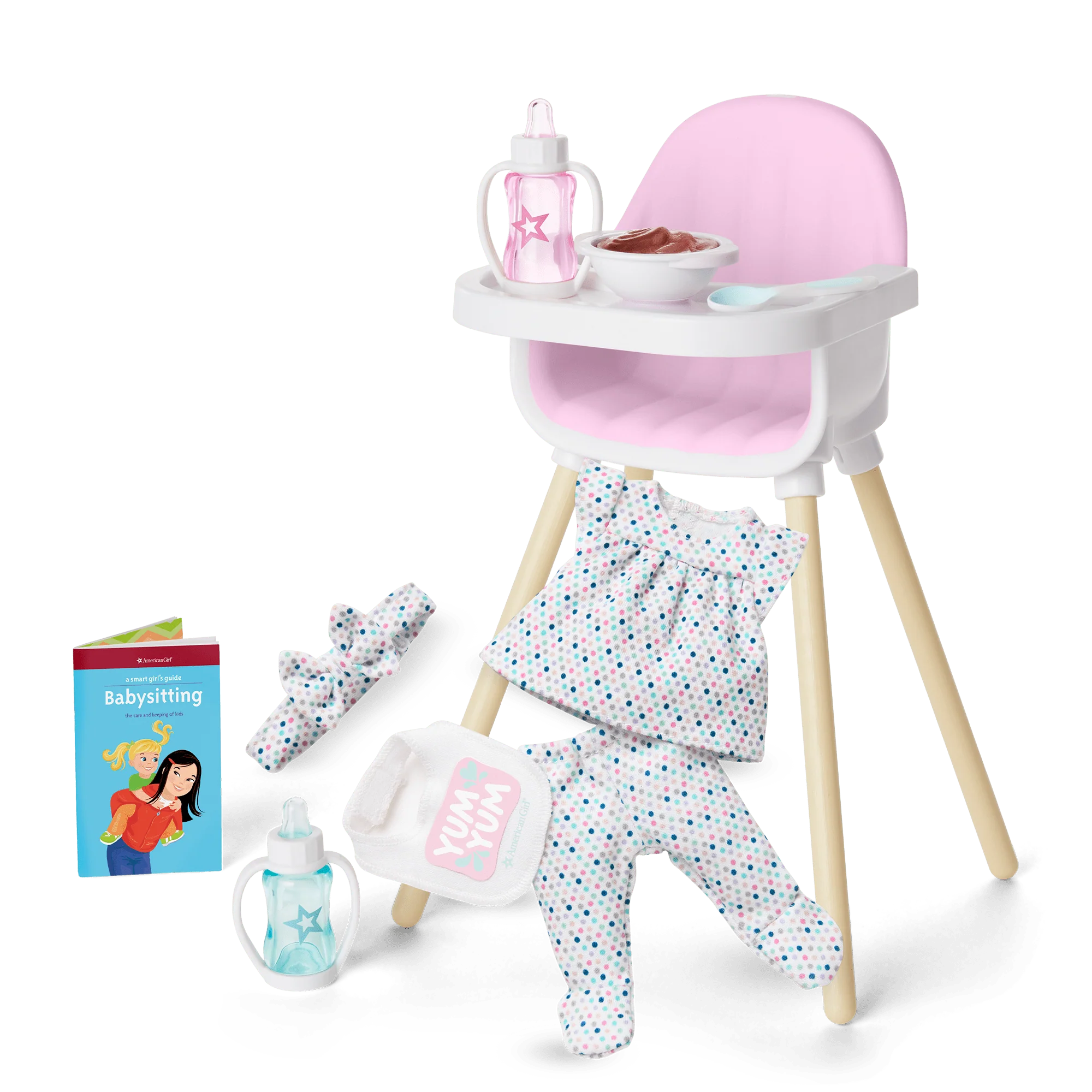 Little Bitty Baby™ Layette & High Chair Set for 7.75-inch Dolls