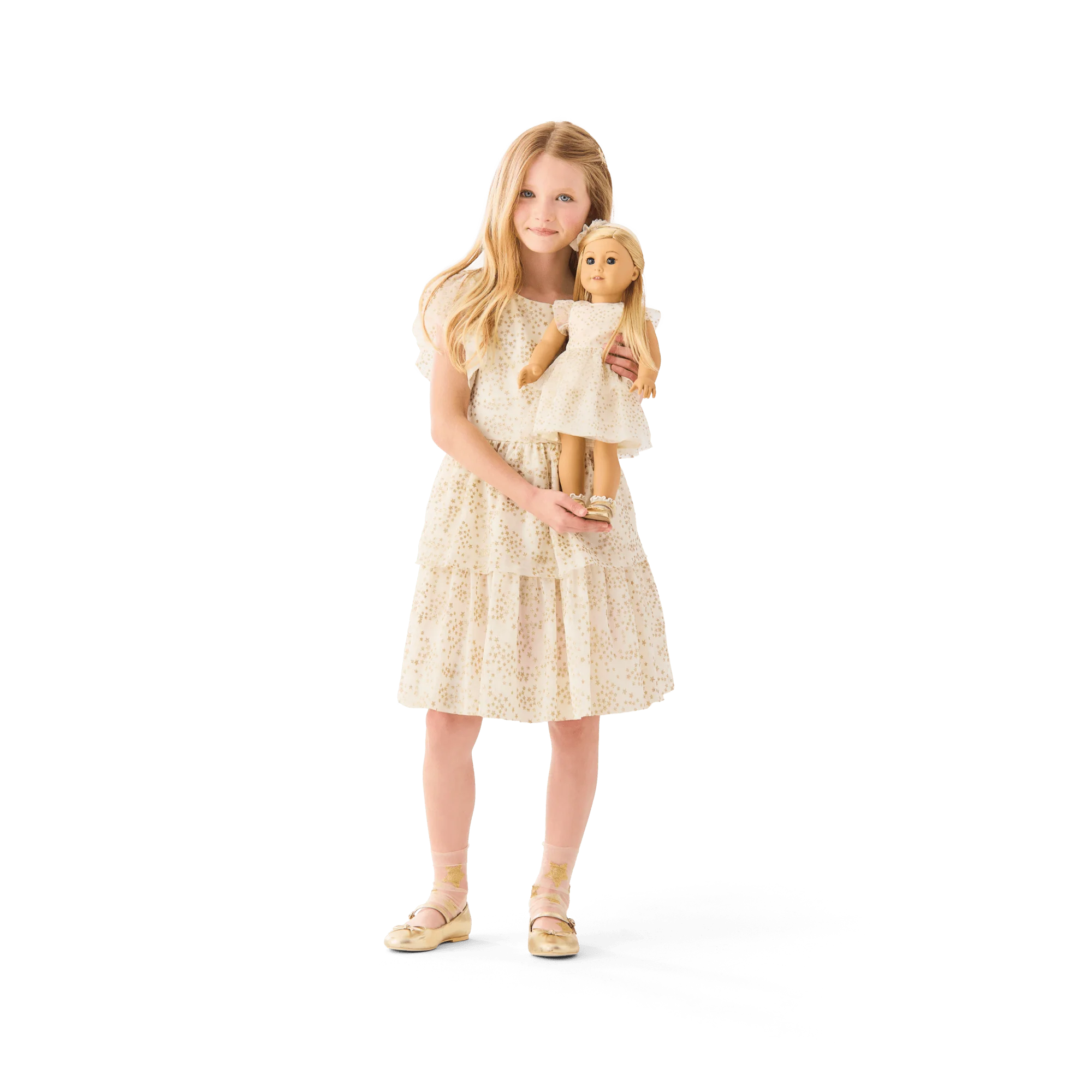 American Girl® x Janie and Jack Sparkly Cream Celebration Dress for Girls & 18-inch Dolls