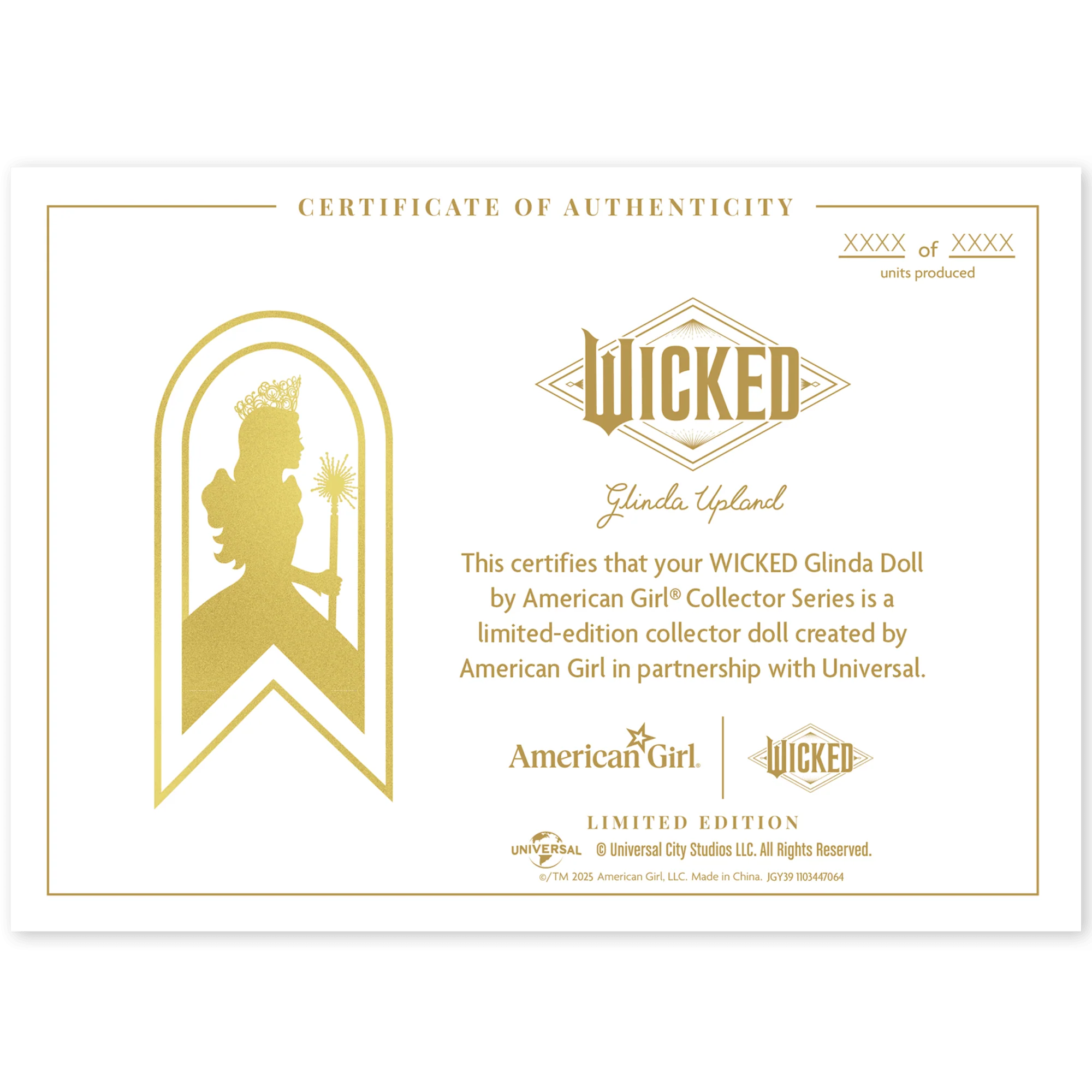 WICKED Glinda Doll by American Girl® Collector Series