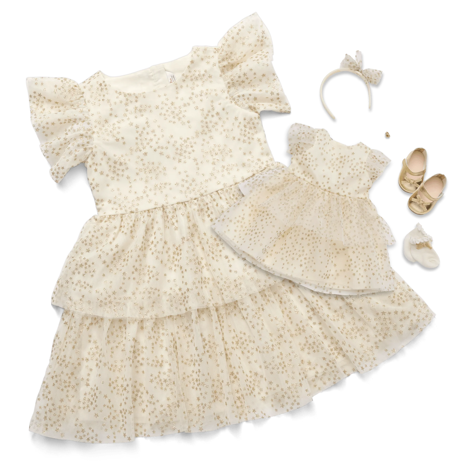American Girl® x Janie and Jack Sparkly Cream Celebration Dress for Girls & 18-inch Dolls