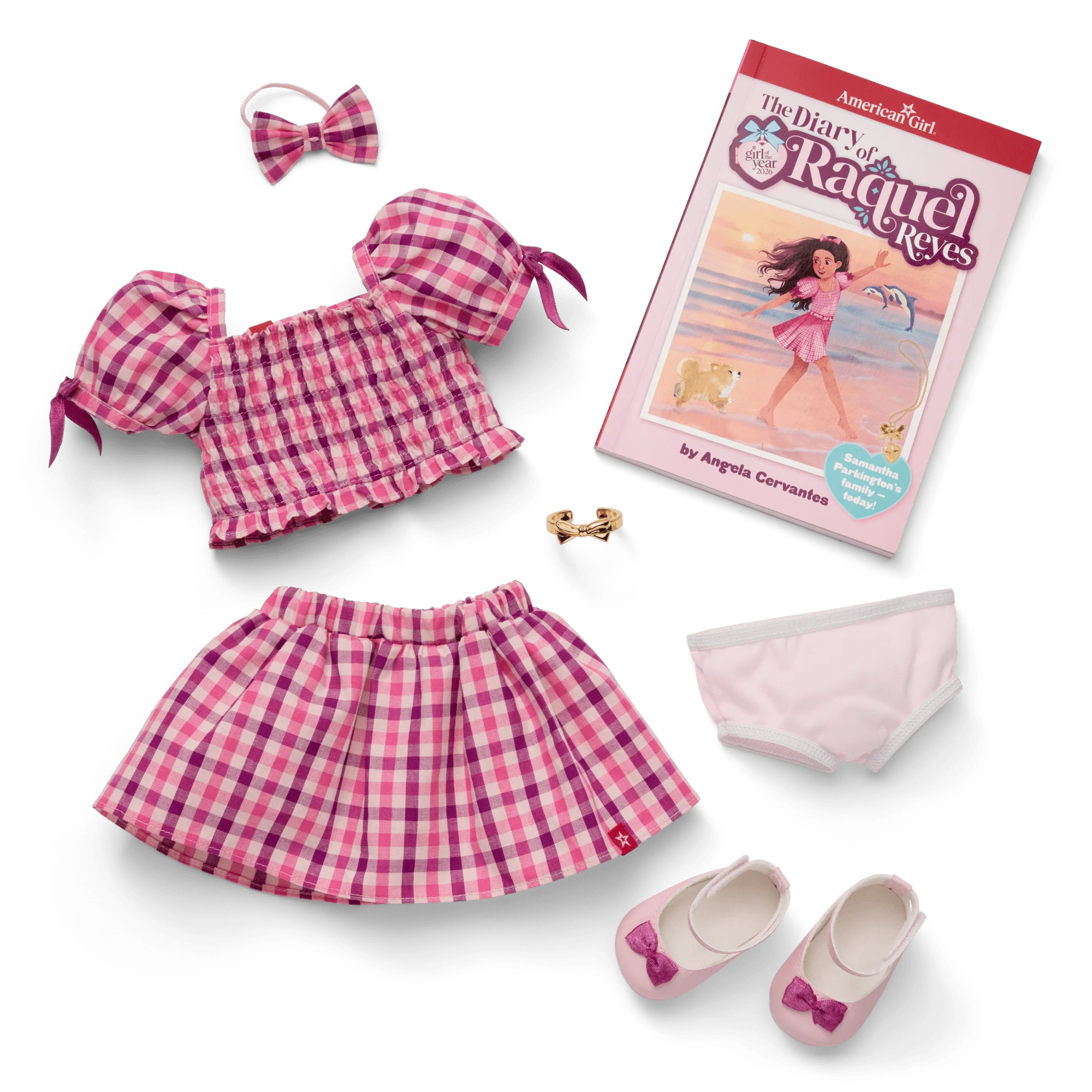 Raquel’s™ Gingham Ruffle Outfit for Girls & 18-inch Dolls + Raquel Doll (Girl of the Year™ 2026) 24 Raquel’s™ Gingham Ruffle Outfit for Girls & 18-inch Dolls + Raquel Doll (Girl of the Year™ 2026)