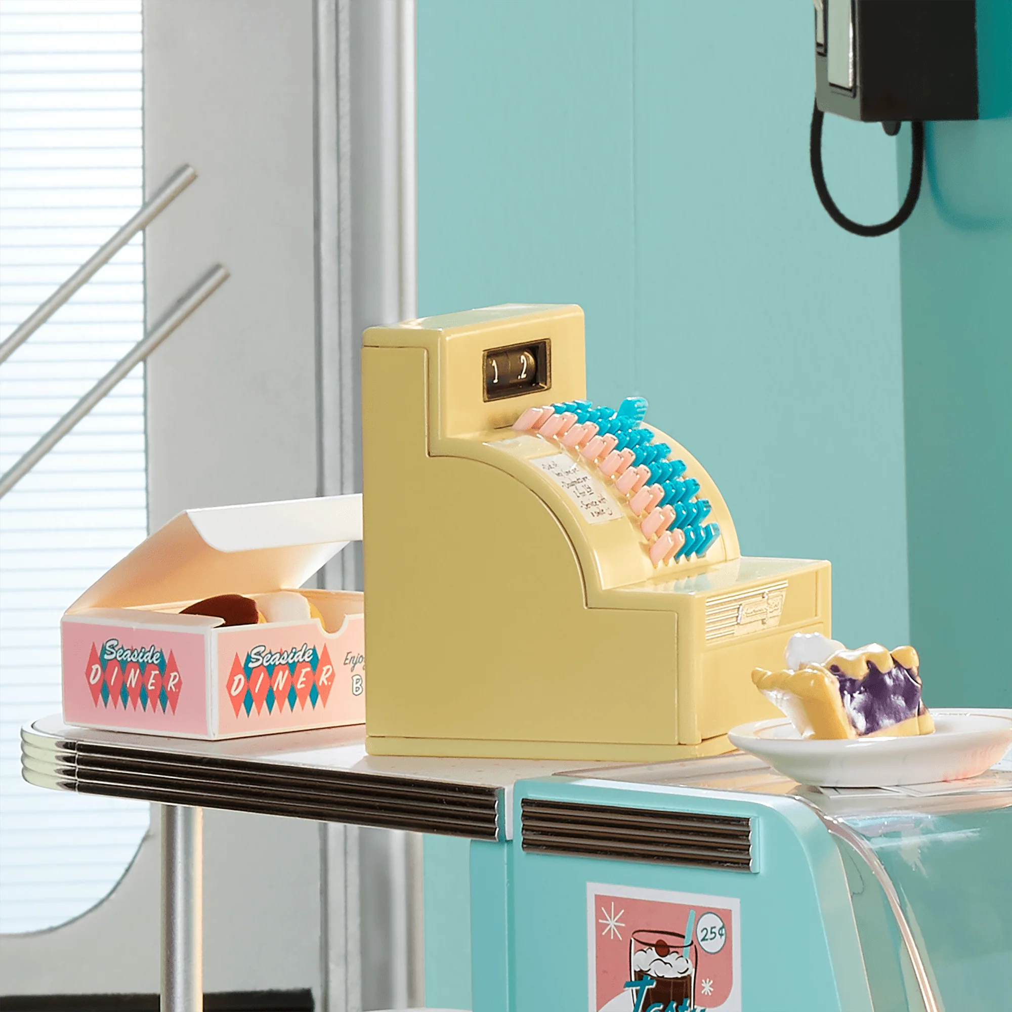 Maryellen’s™ Seaside Diner Bakery Case for 18-inch Dolls (Historical Characters)