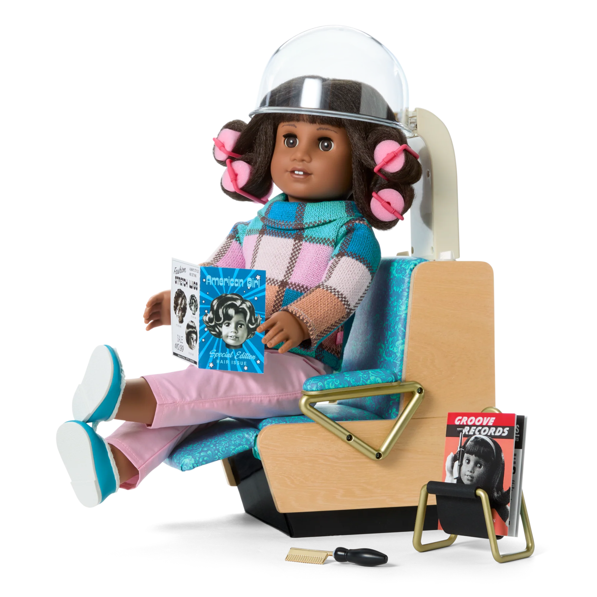 Melody’s™ Salon Chair & Accessories for 18-inch Dolls (Historical Characters)