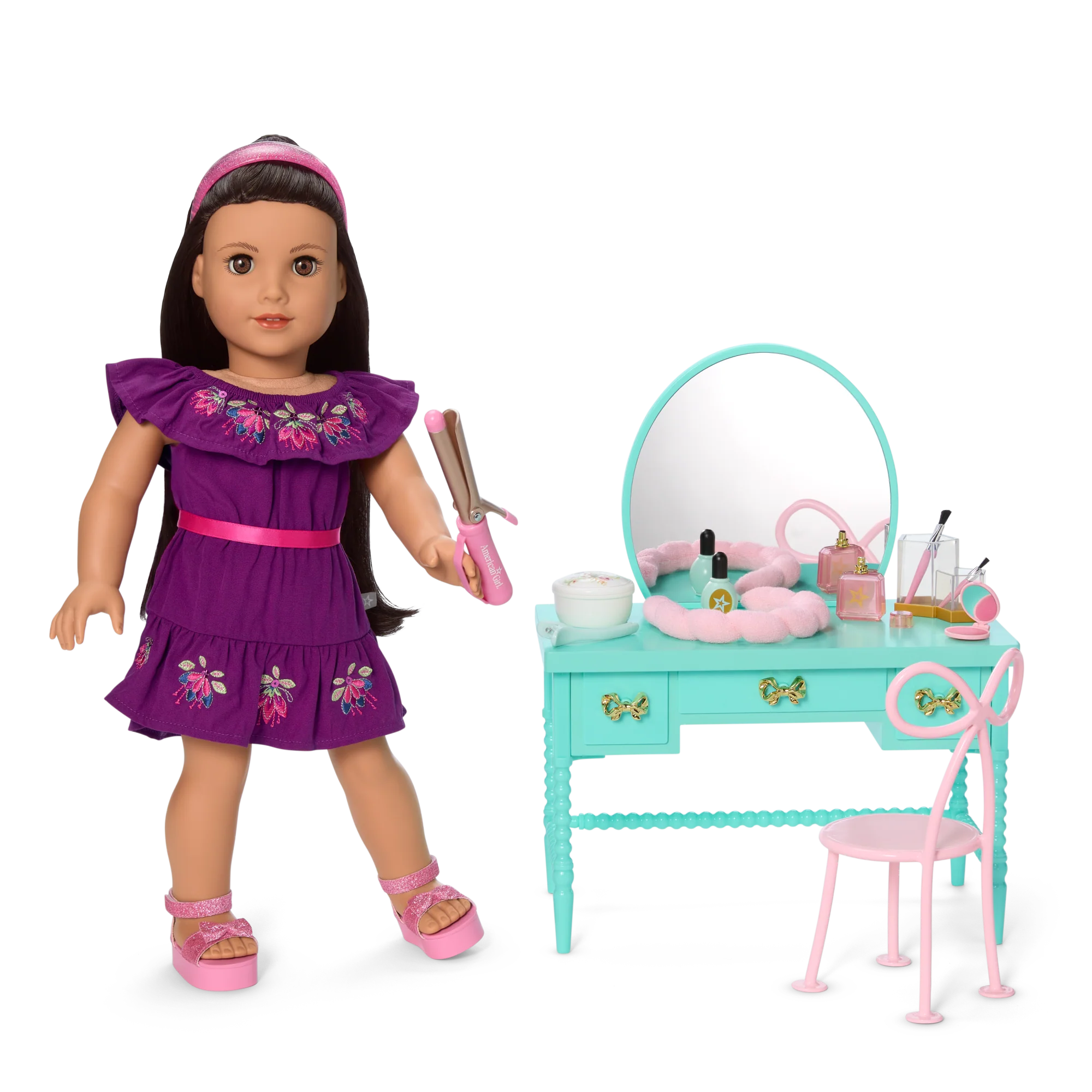 Raquel’s™ Vintage Vanity for 18-inch Dolls (Girl of the Year™ 2026) 17 Raquel’s™ Vintage Vanity for 18-inch Dolls (Girl of the Year™ 2026)