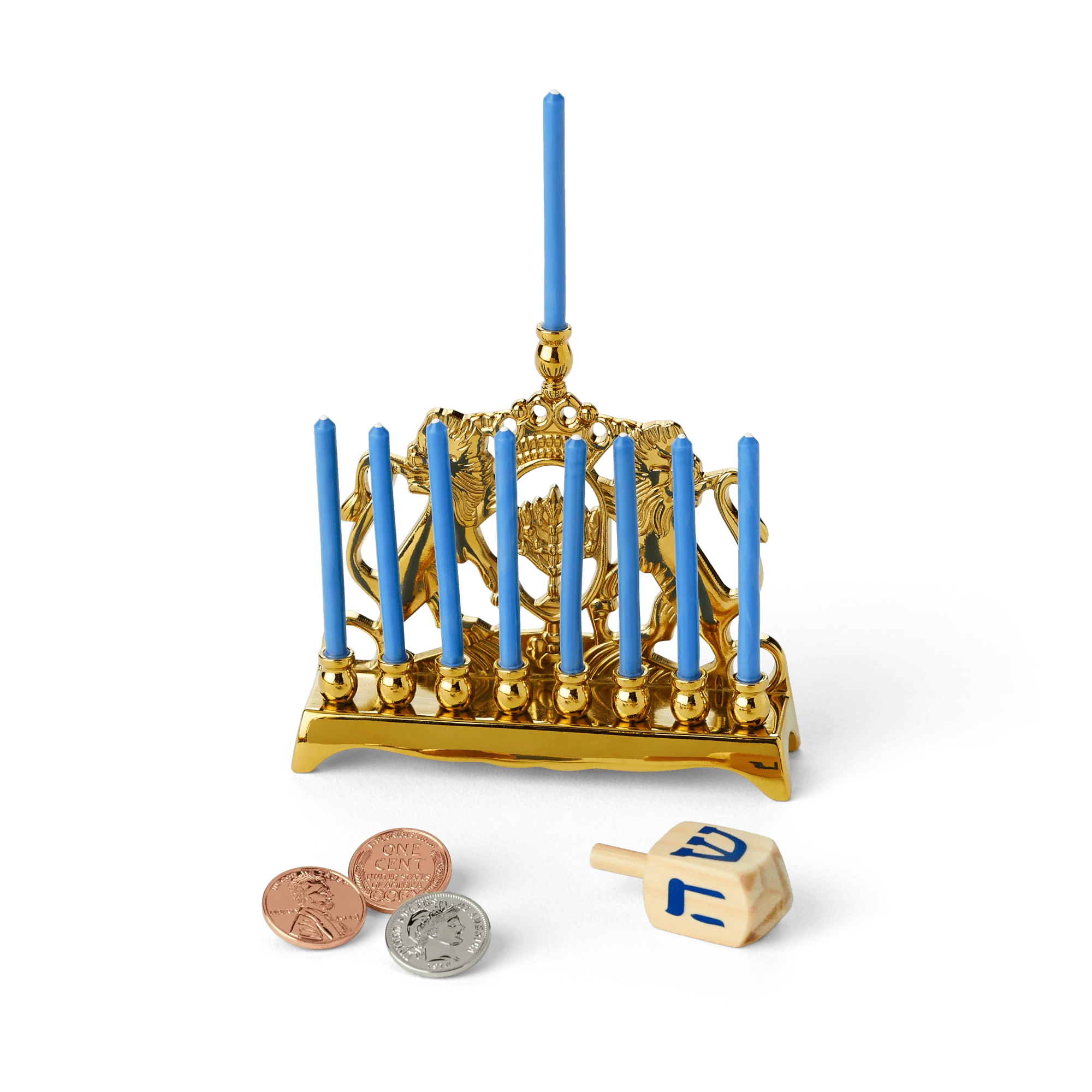 Rebecca’s™ Menorah & Dreidel Set for 18-inch Dolls (Historical Characters)