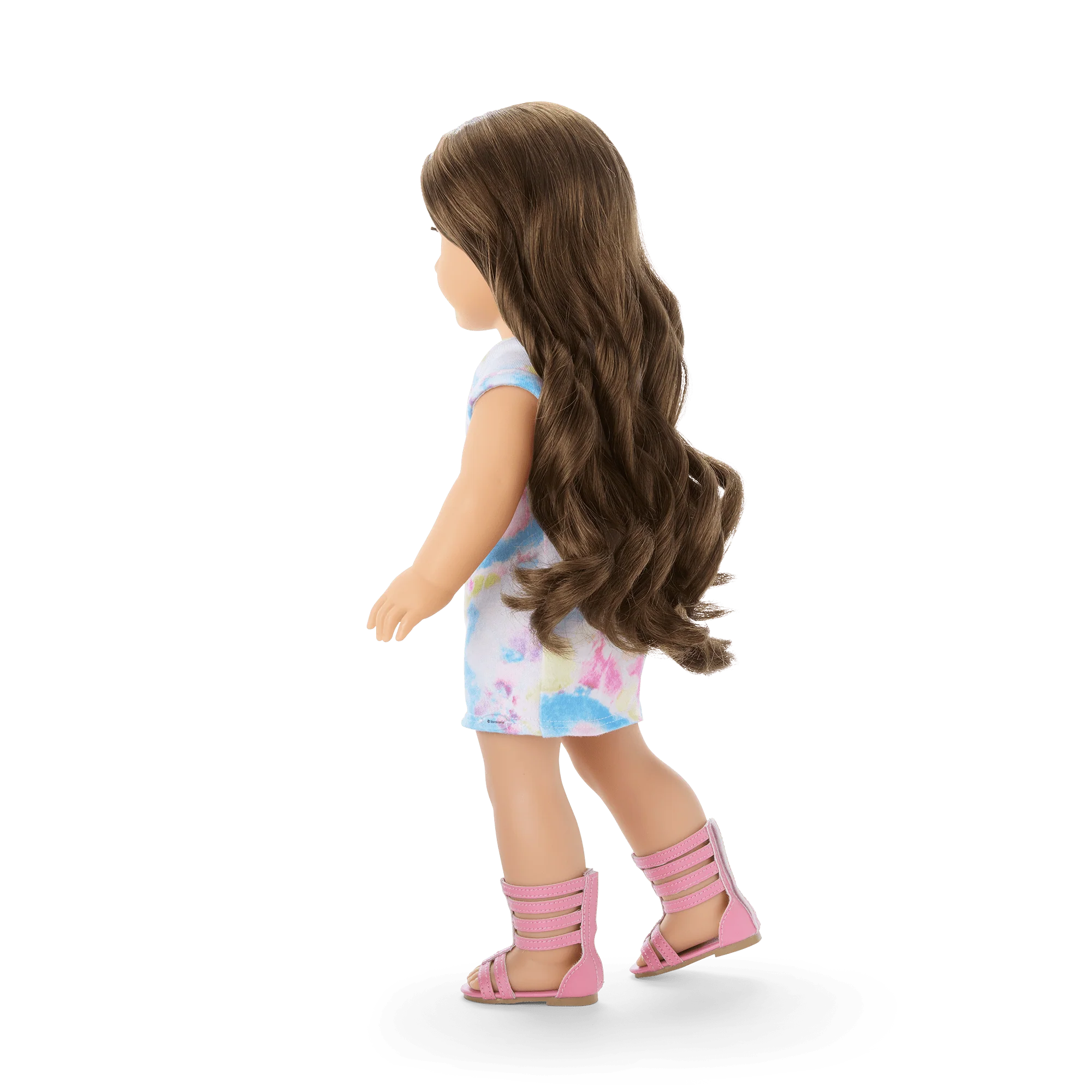 Truly Me™ 18-inch Doll #126 with long wavy brown hair