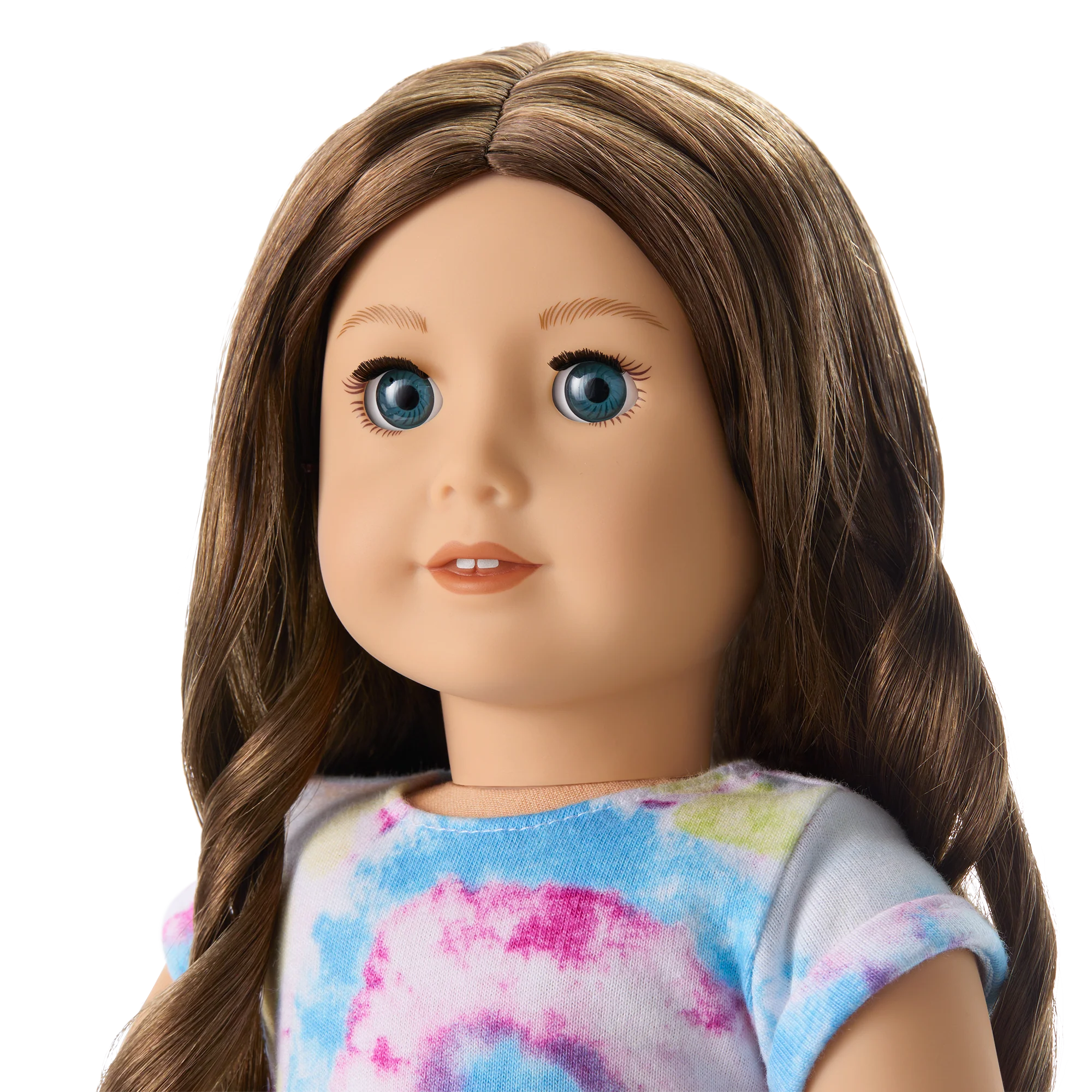 Truly Me™ 18-inch Doll #126 with long wavy brown hair