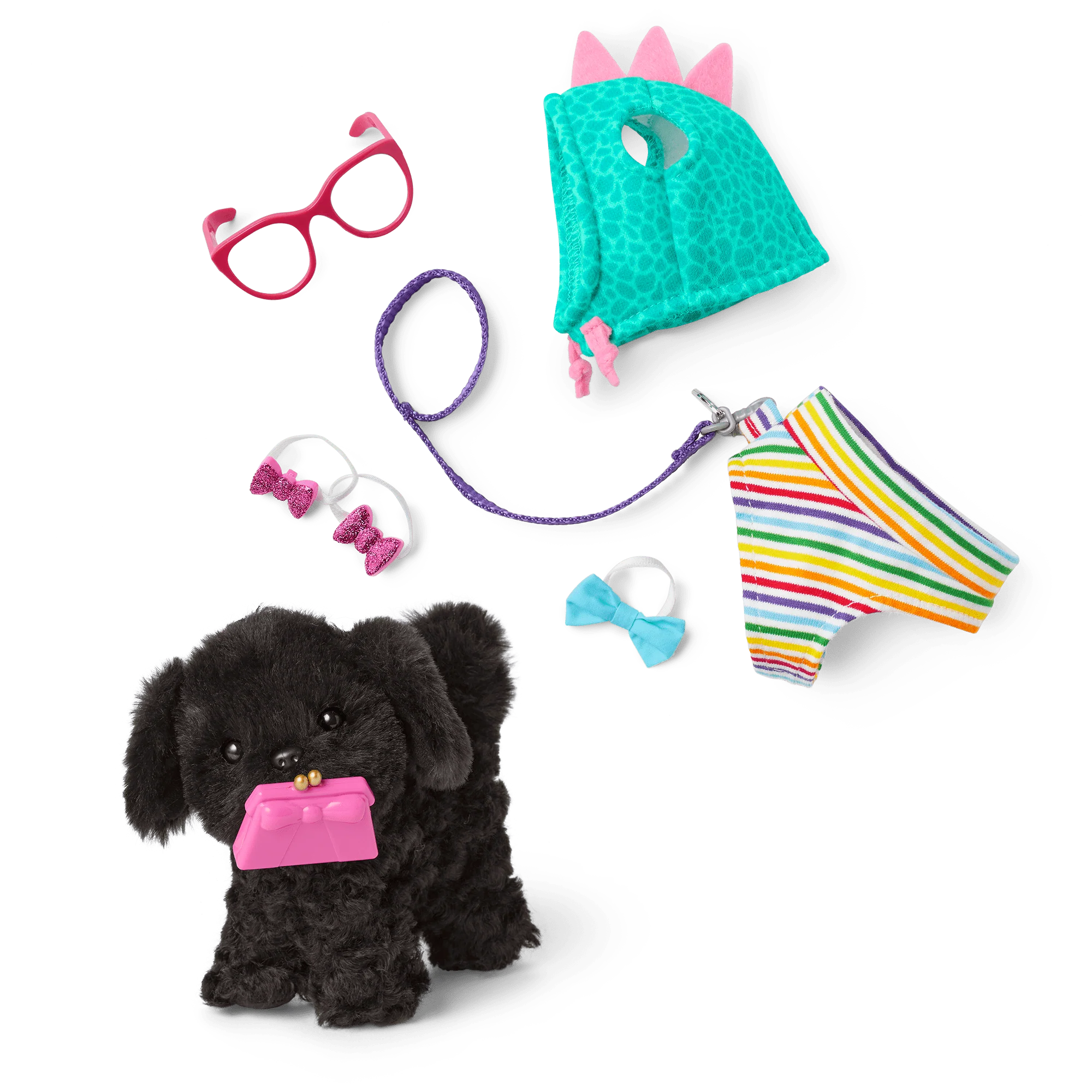 Shi-Poo Sweetie Dog for 18-inch Dolls & Fancy Pet Fashion Accessories