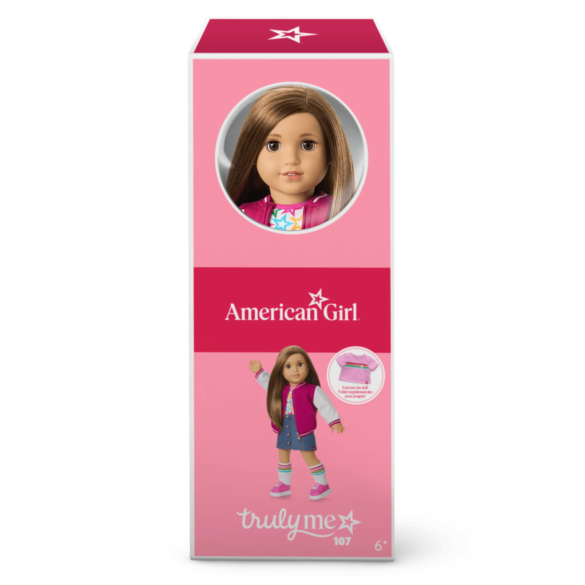 Truly Me™ 18-inch Doll #107 with straight brown hair 18 Truly Me™ 18-inch Doll #107 with straight brown hair