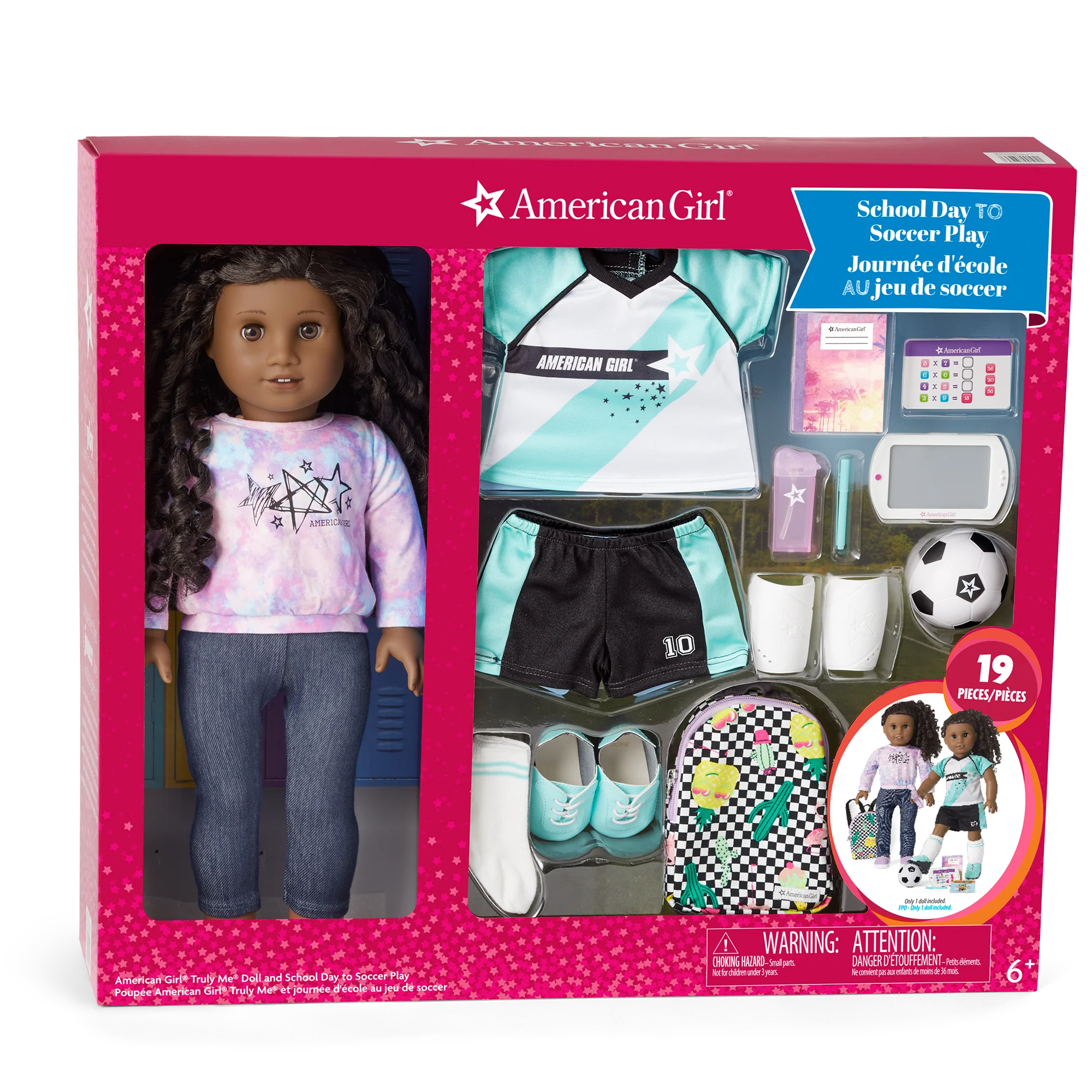 American Girl® Truly Me™ Doll #67 and School Day to Soccer Play Set