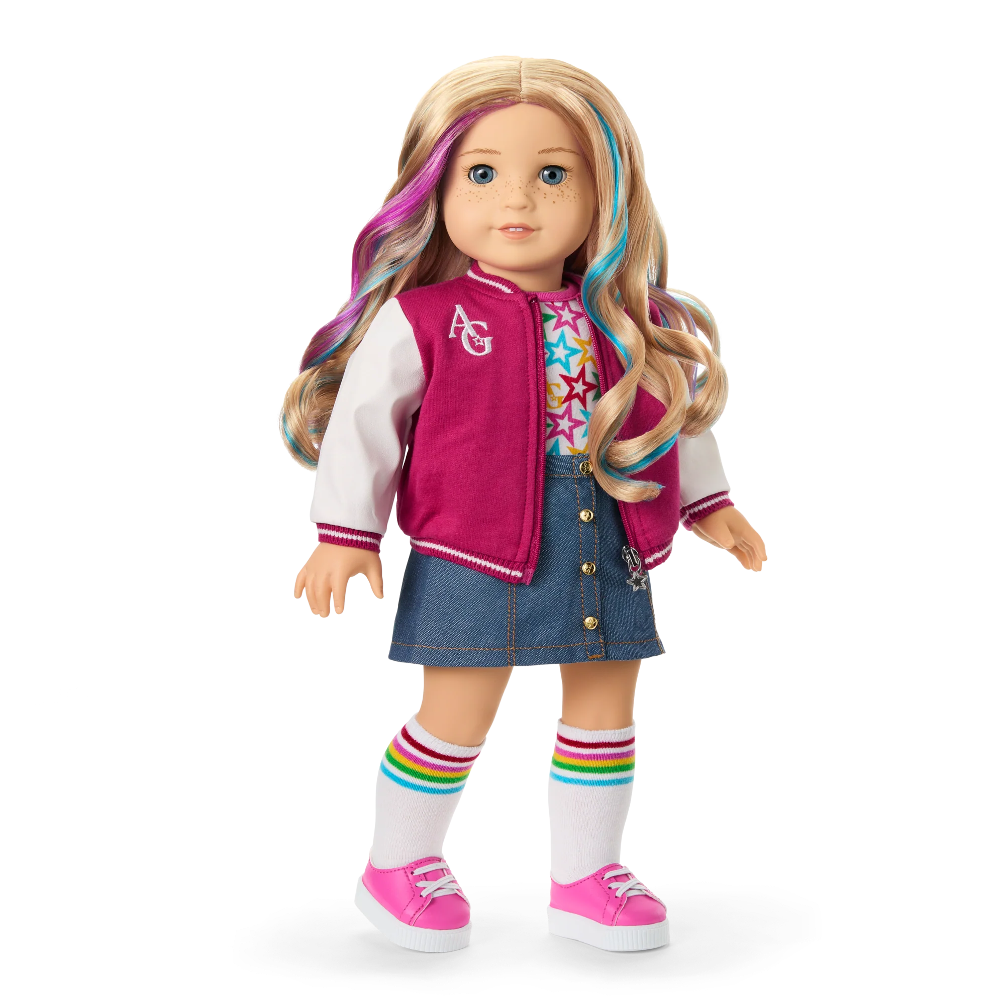 Truly Me™ 18-inch Doll #110 with wavy blonde hair