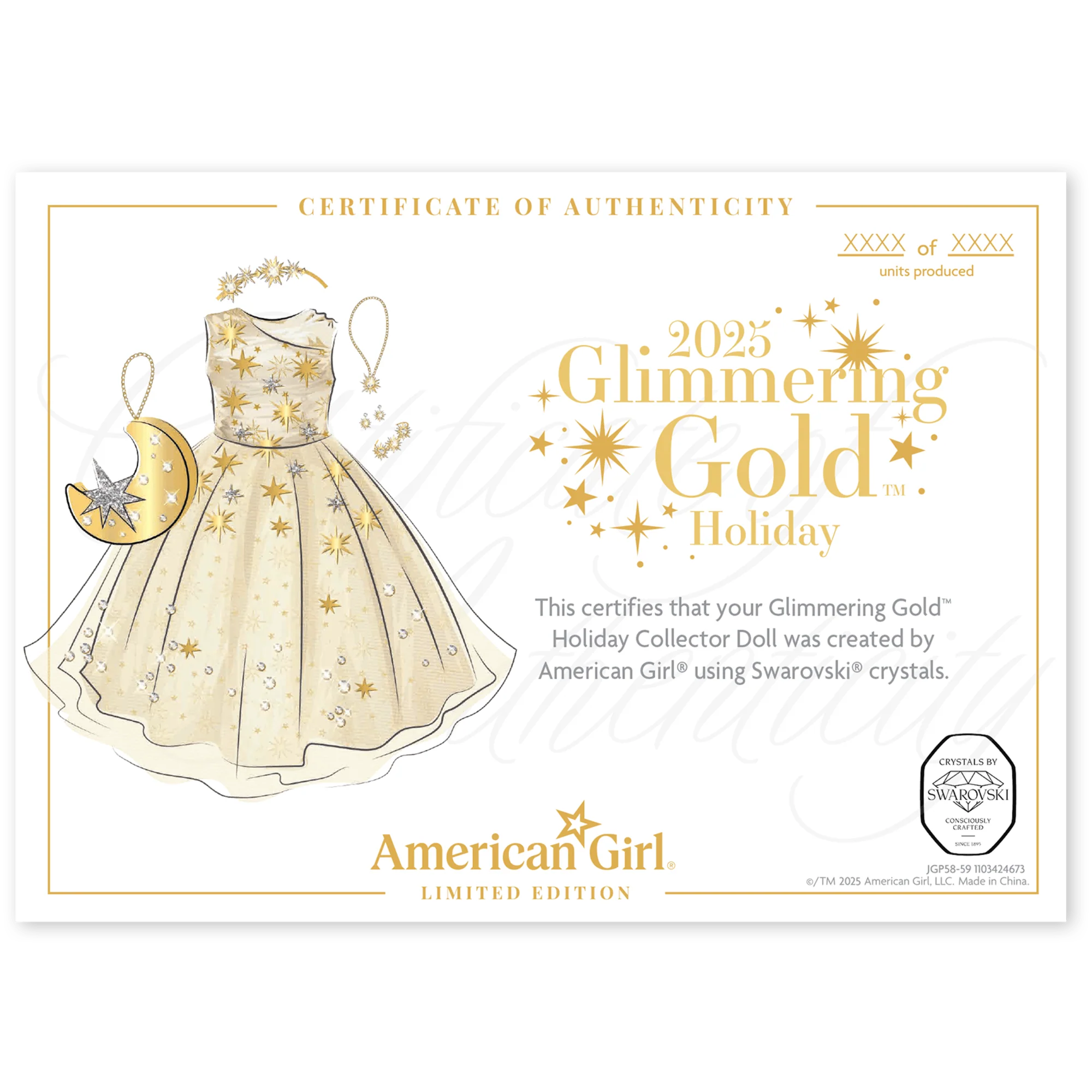 American Girl® 2025 Glimmering Gold™ Holiday Collector Doll 15 American Girl® 2025 Glimmering Gold™ Holiday Collector Doll