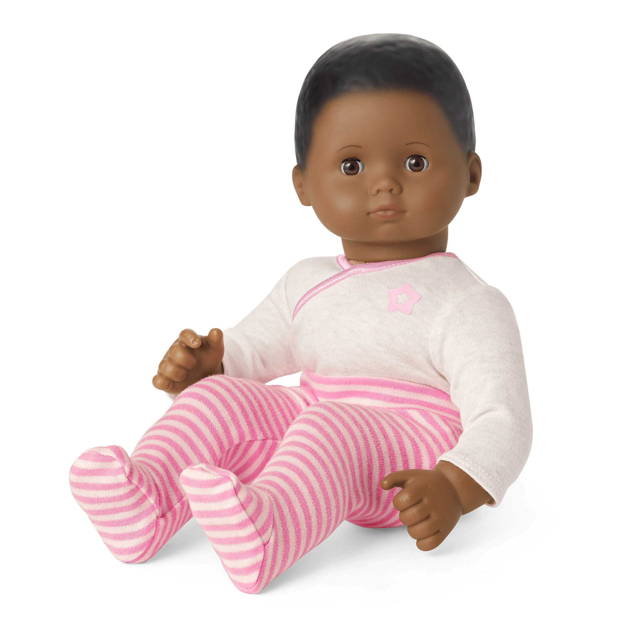 Bitty Baby® Doll #1 with black hair in Pretty Pink