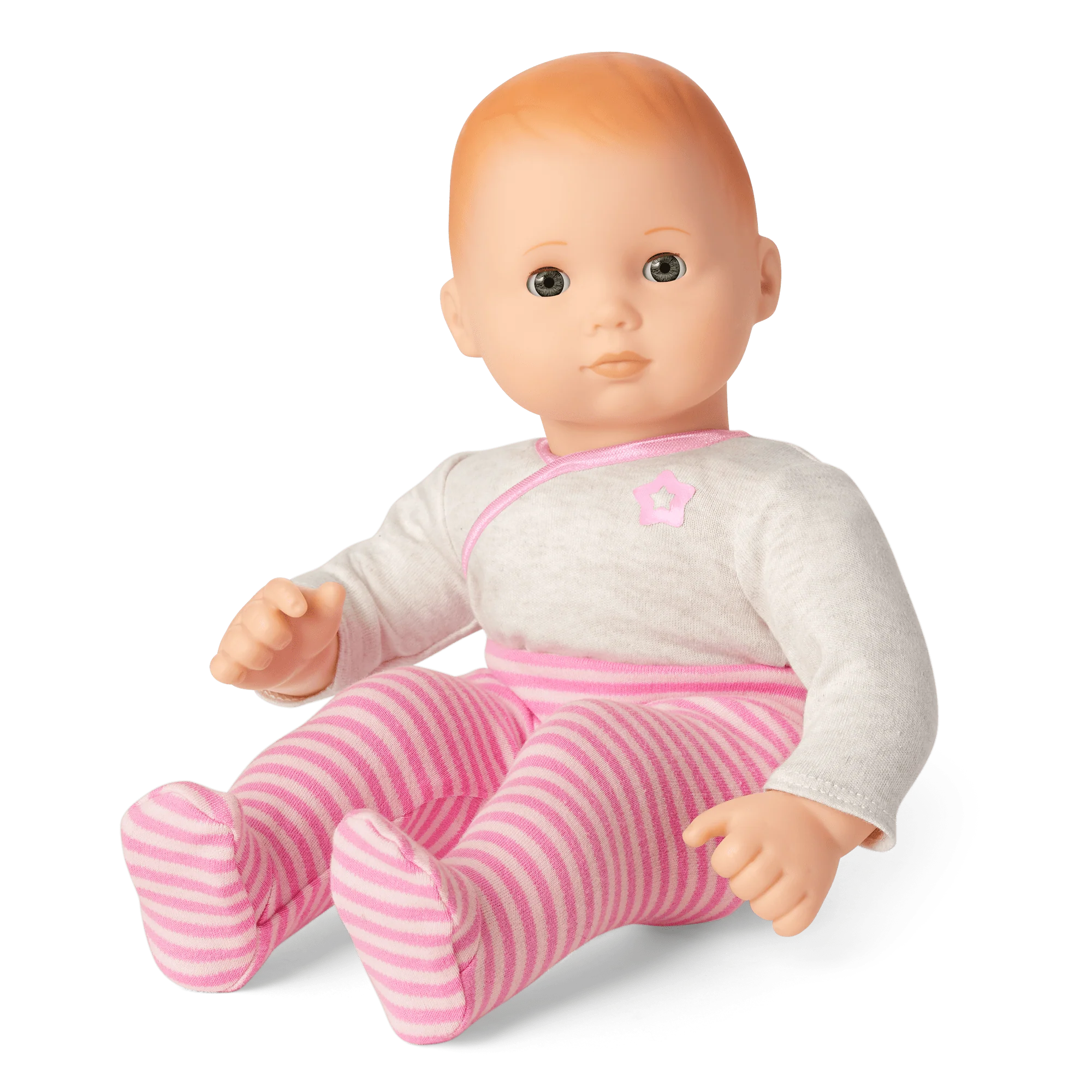 Bitty Baby® Doll #6 with red hair in Pretty Pink