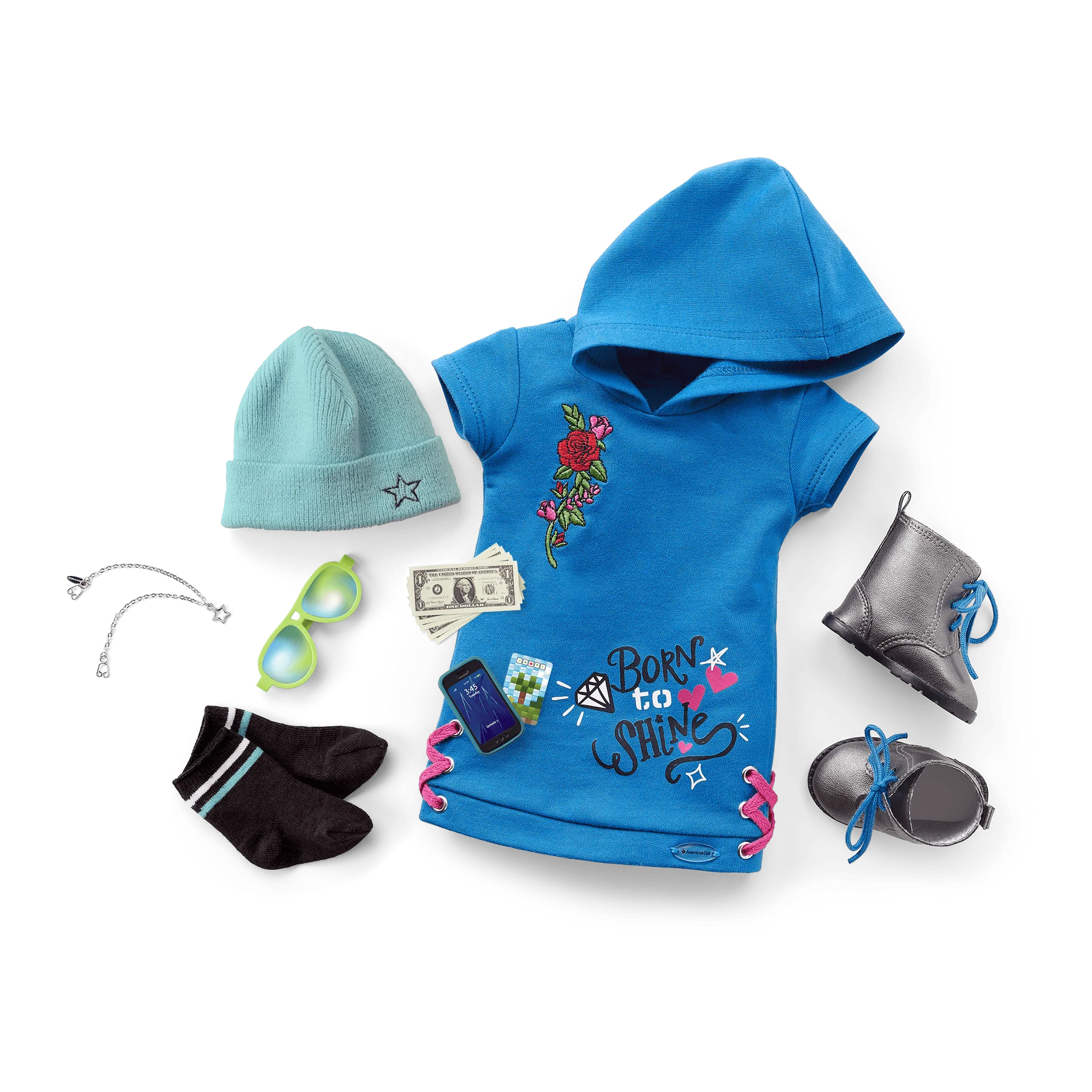 Truly Me™ Doll #90 in Skater Dress + Chic & Stylish Accessories