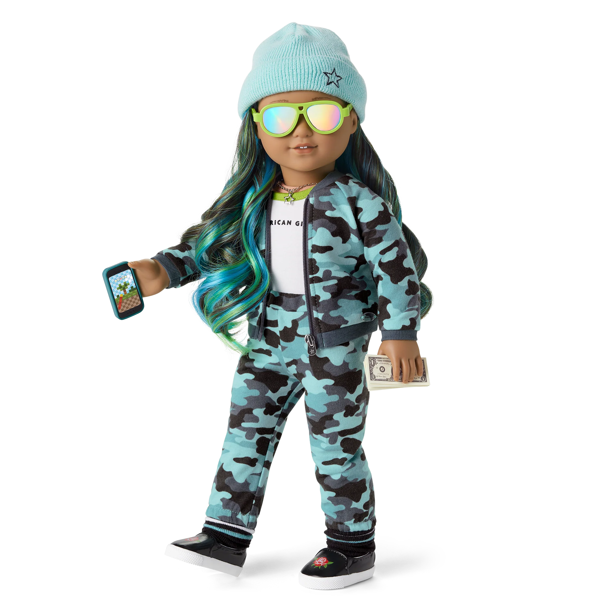 Truly Me™ Doll #89 in Cool Camo + Chic & Stylish Accessories